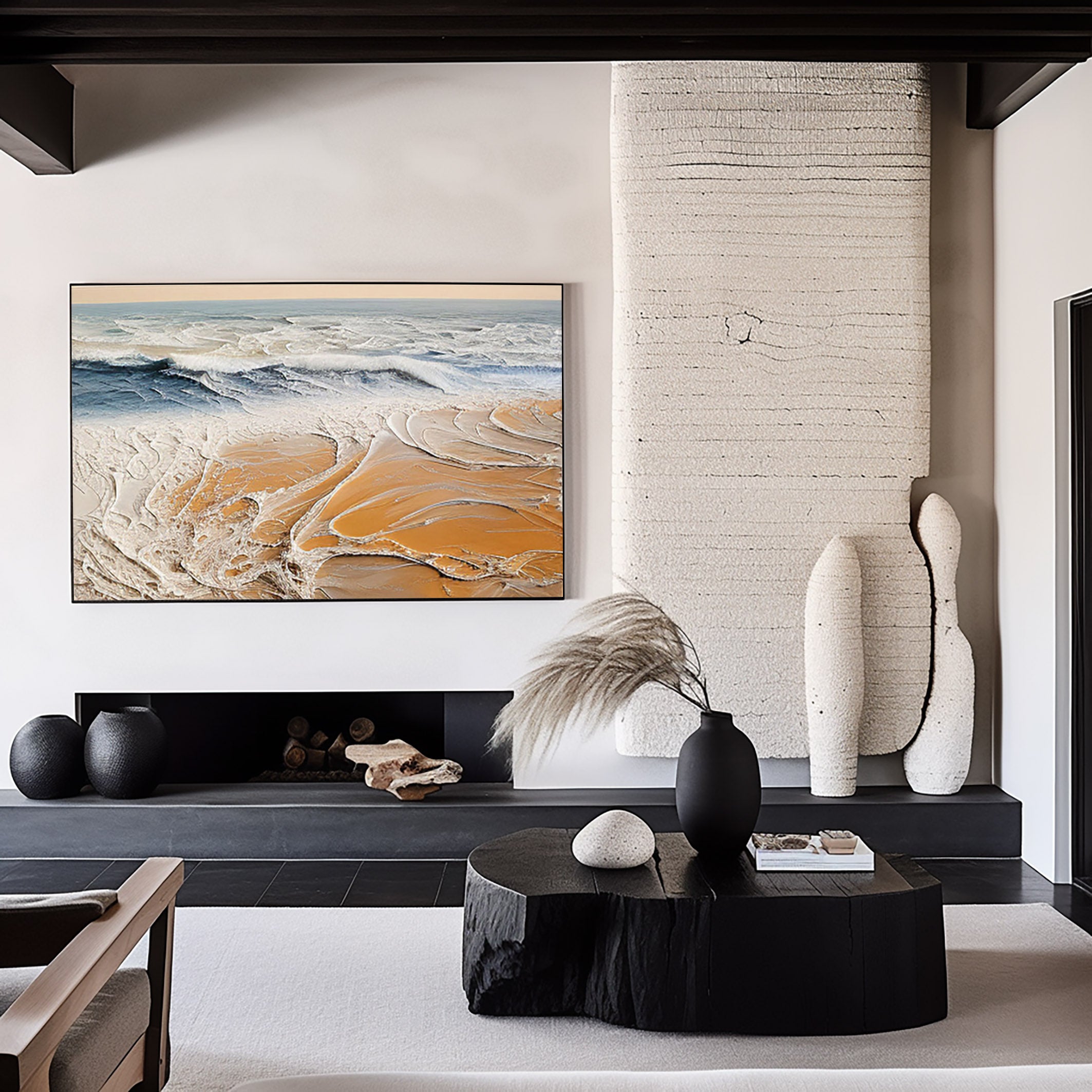 Beige & Brown Minimalist Painting #BBM 016
