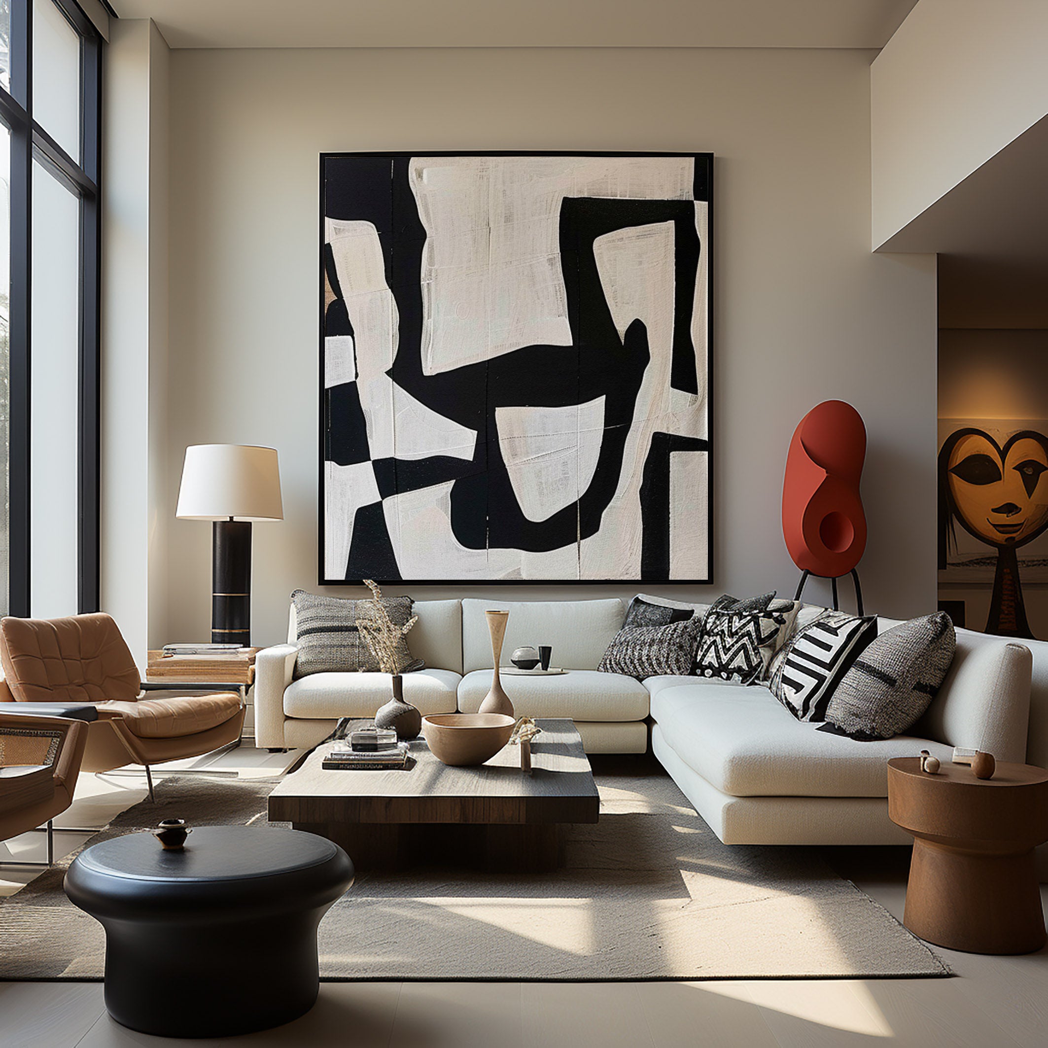 Black & White Abstract Painting #BWA 004