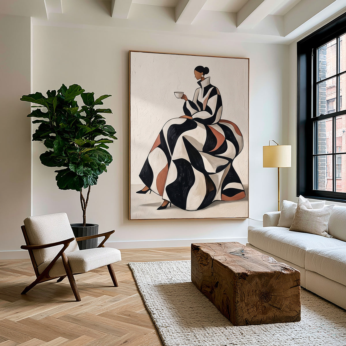 Fashion Inspired Woman Art Modern Portrait Wall Decor