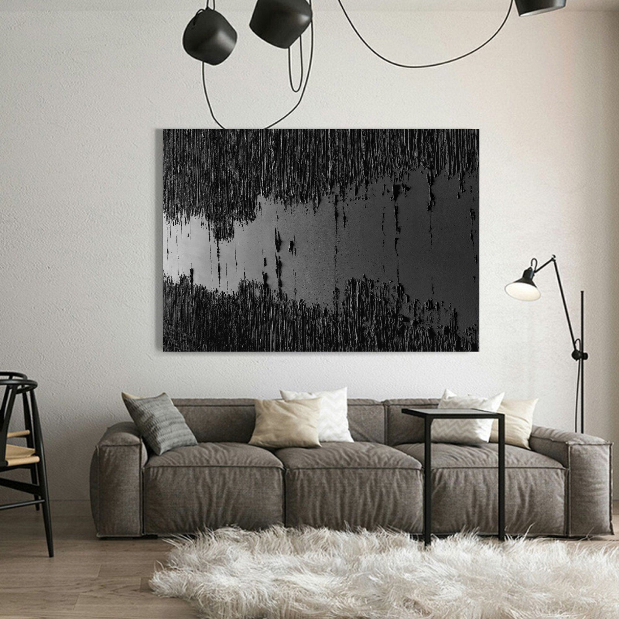 Black Minimalist Painting #BM 042