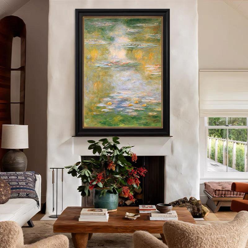 Monet Inspired Water Lilies, Impressionist Cascade #BGA 178