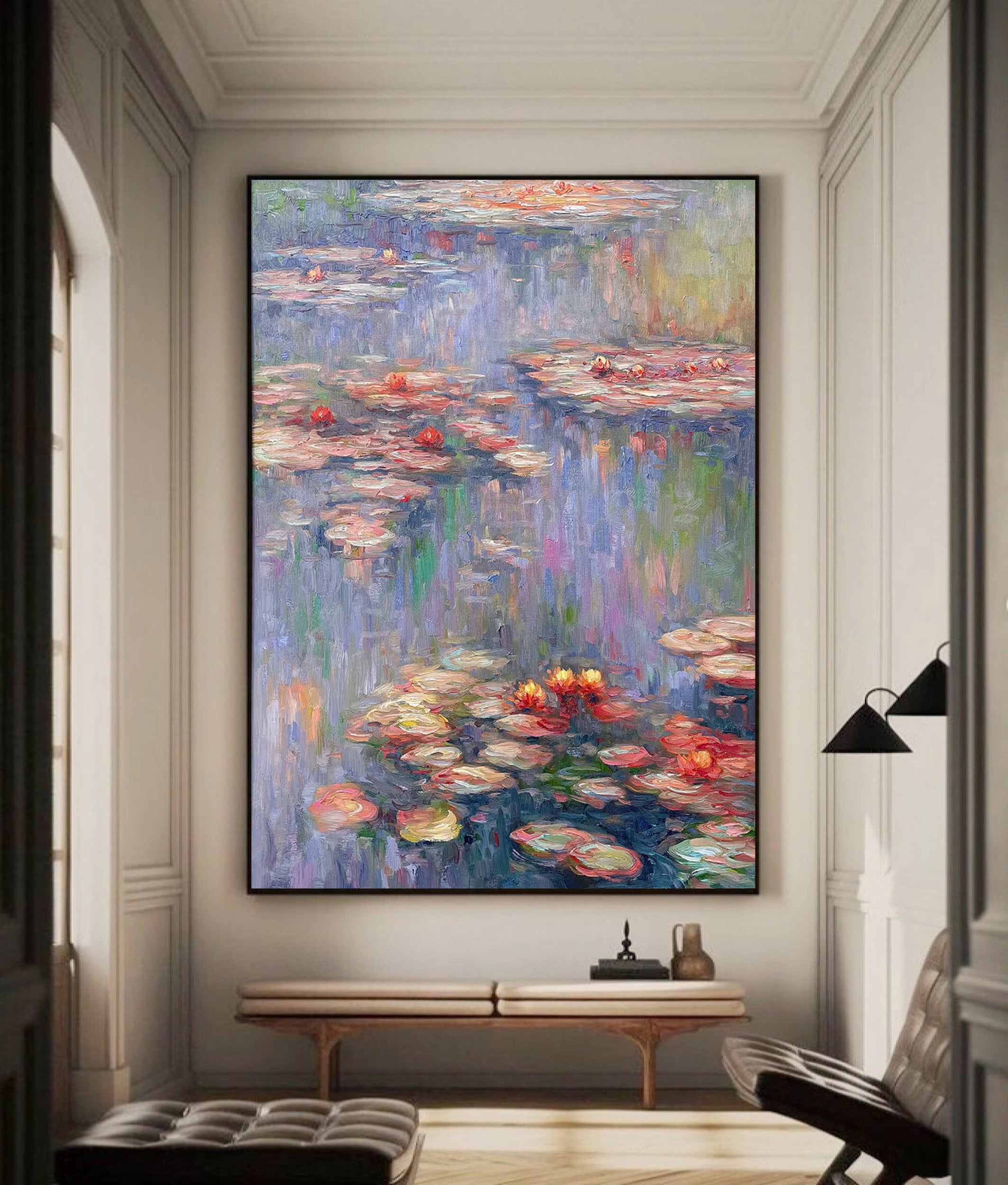 Monet's Water Lilies Essence, Impressionist Floral Light #BGA 175