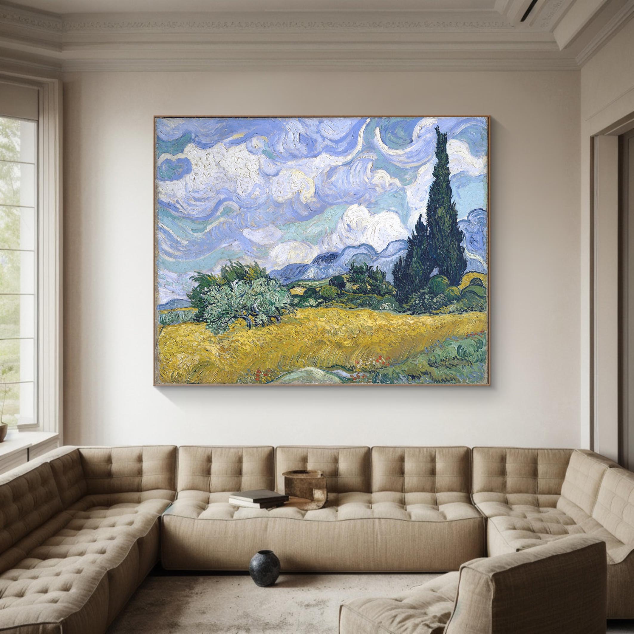 Wheat Field with Cypresses In A Brighter Hue #BGA 103