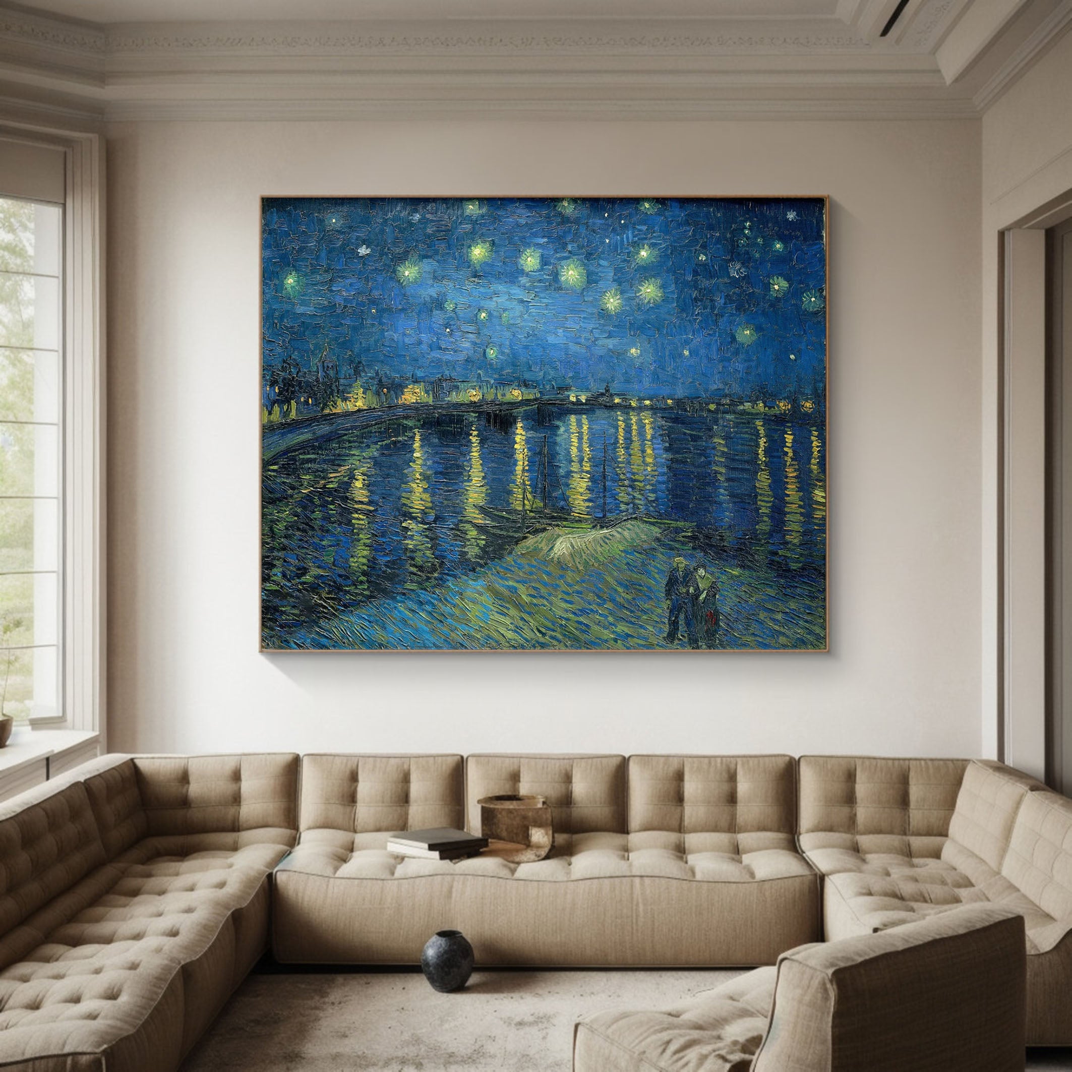 Starry Night Over the Rhône, Vincent Van Gogh Inspired #BGA 102