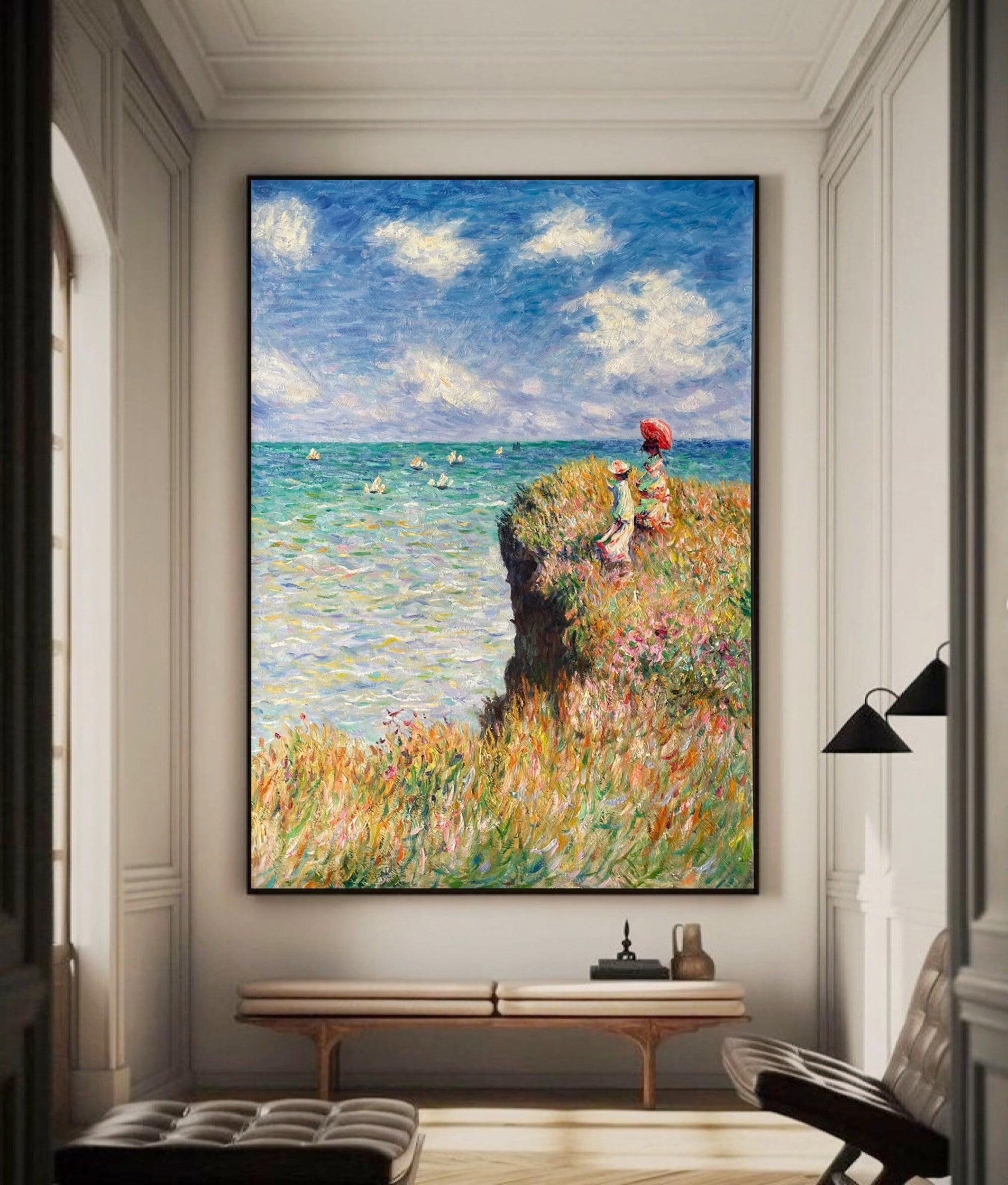 The Cliff Walk at Pourville, Inspired by Monet #BGA 174