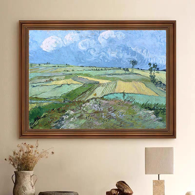 Landscape at Auvers in the Rain, Vincent Van Gogh Inspired #BGA 105