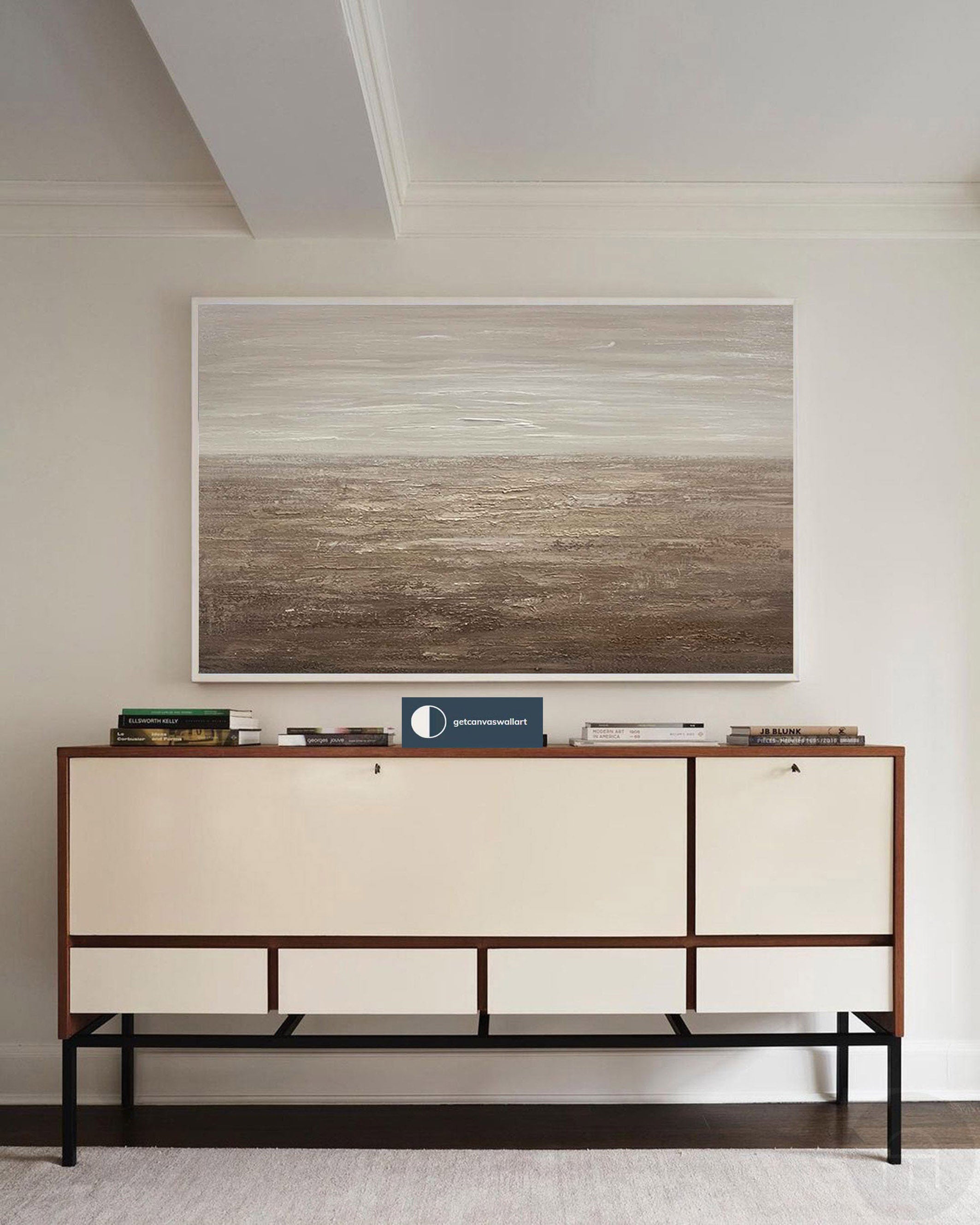 Beige & Brown Abstract Painting #BBA 013