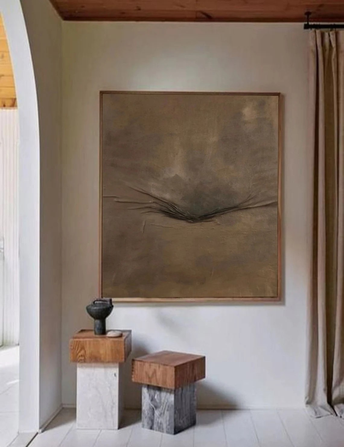 Neutral Toned Abstract, Wabi-Sabi Textured Inspired Wall Art #BGA 154