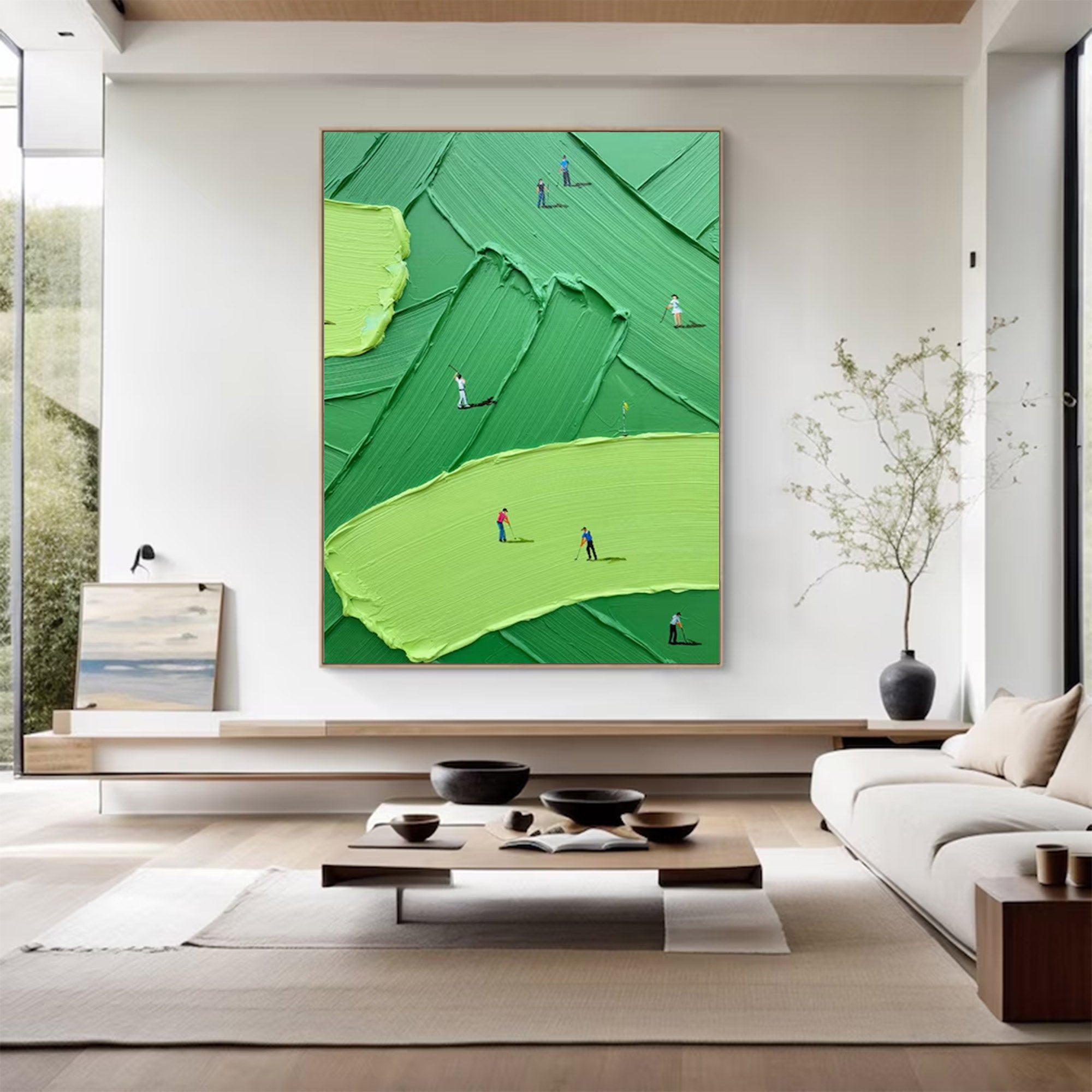 Large Whimsical Golf Art Painting | MuroArt #WG 098