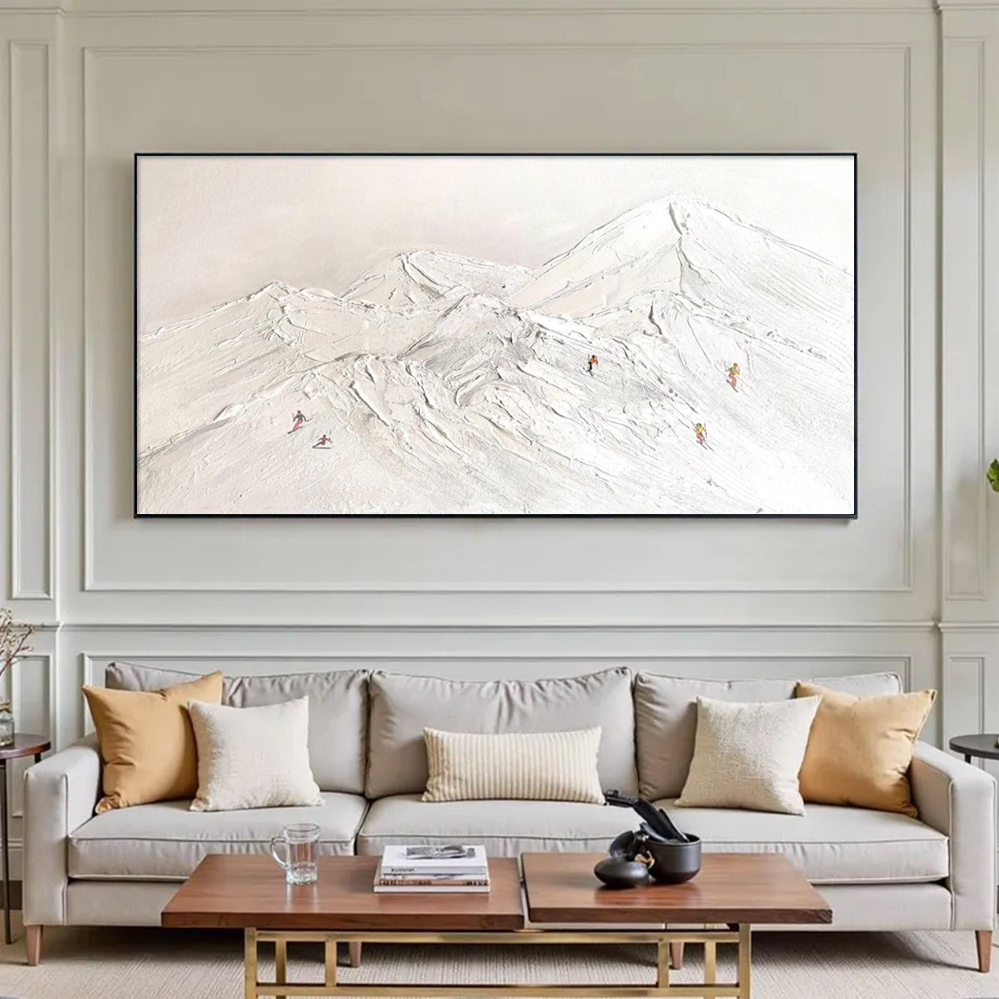 Large Contemporary Textured Winter Art | MuroArt #WGA 036