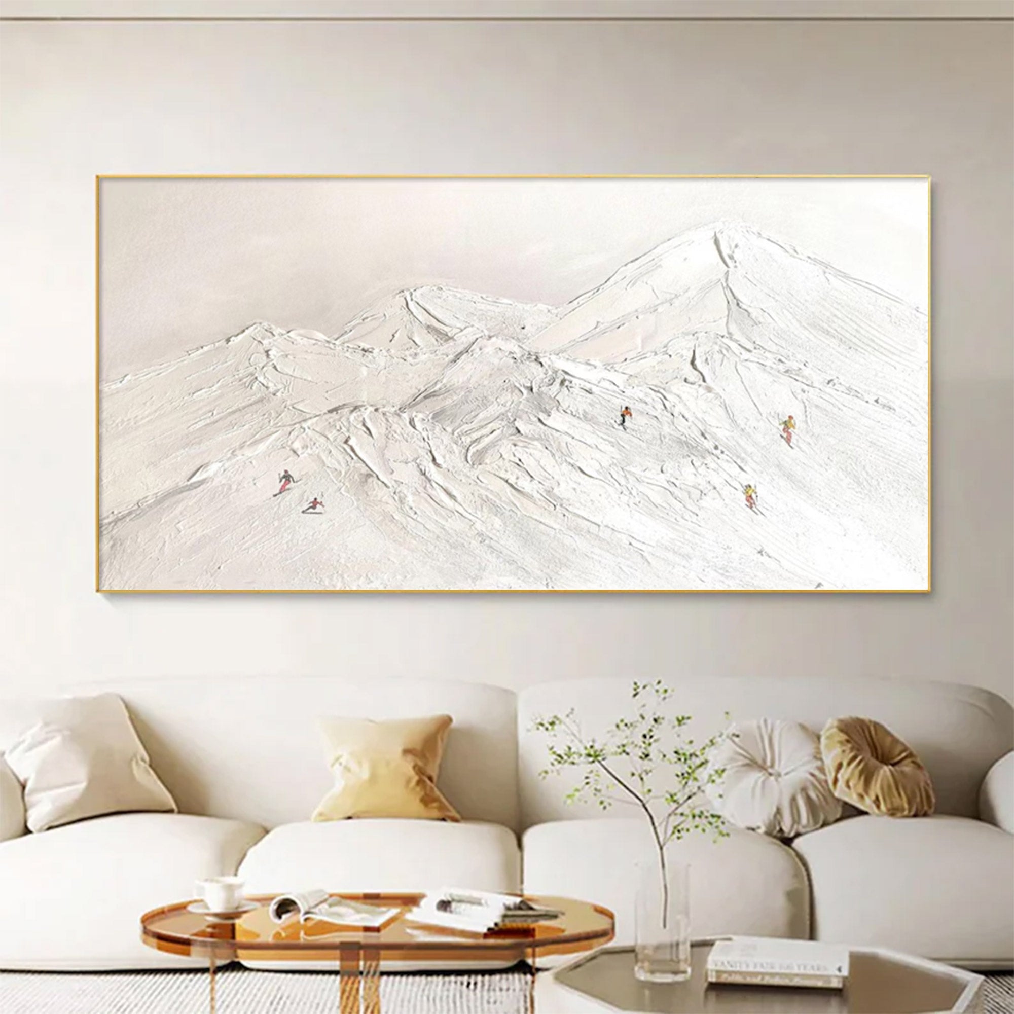 Large Contemporary Textured Winter Art | MuroArt #WGA 036