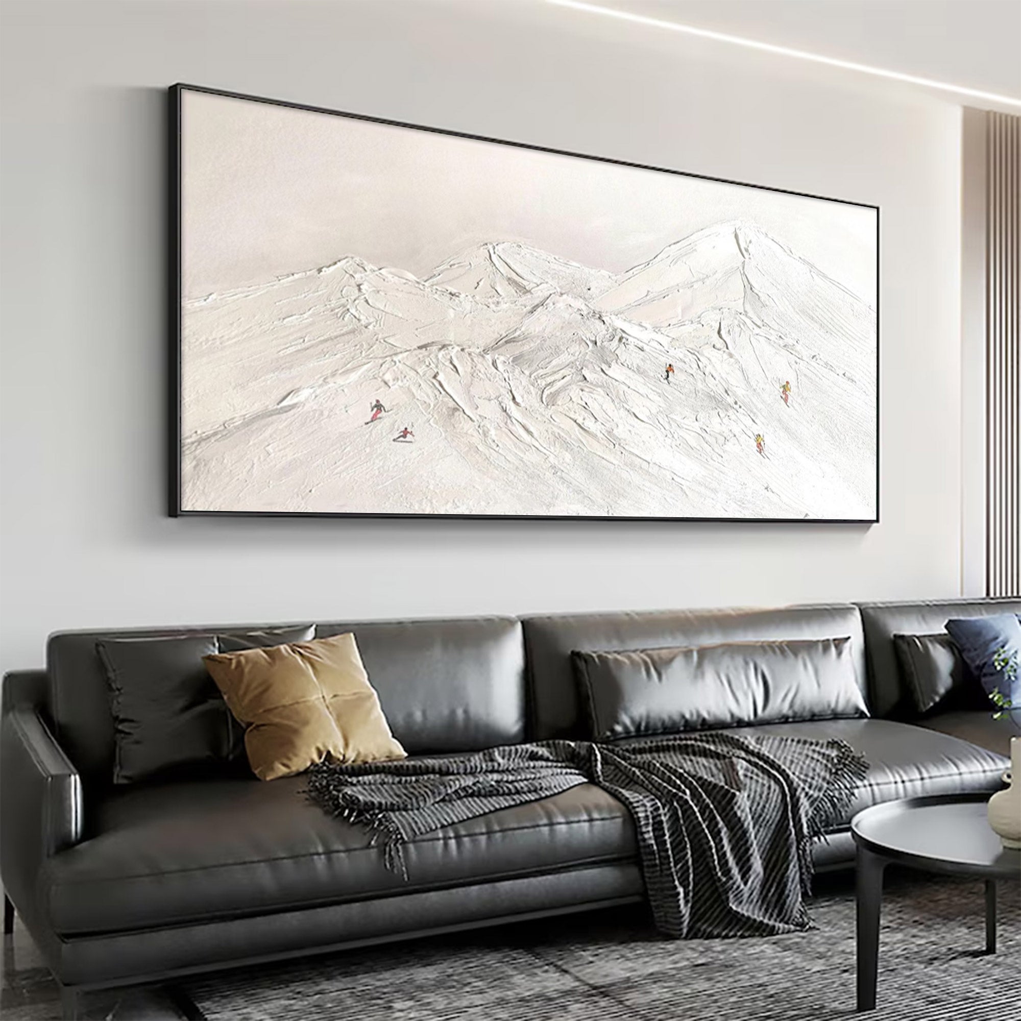 Large Contemporary Textured Winter Art | MuroArt #WGA 036