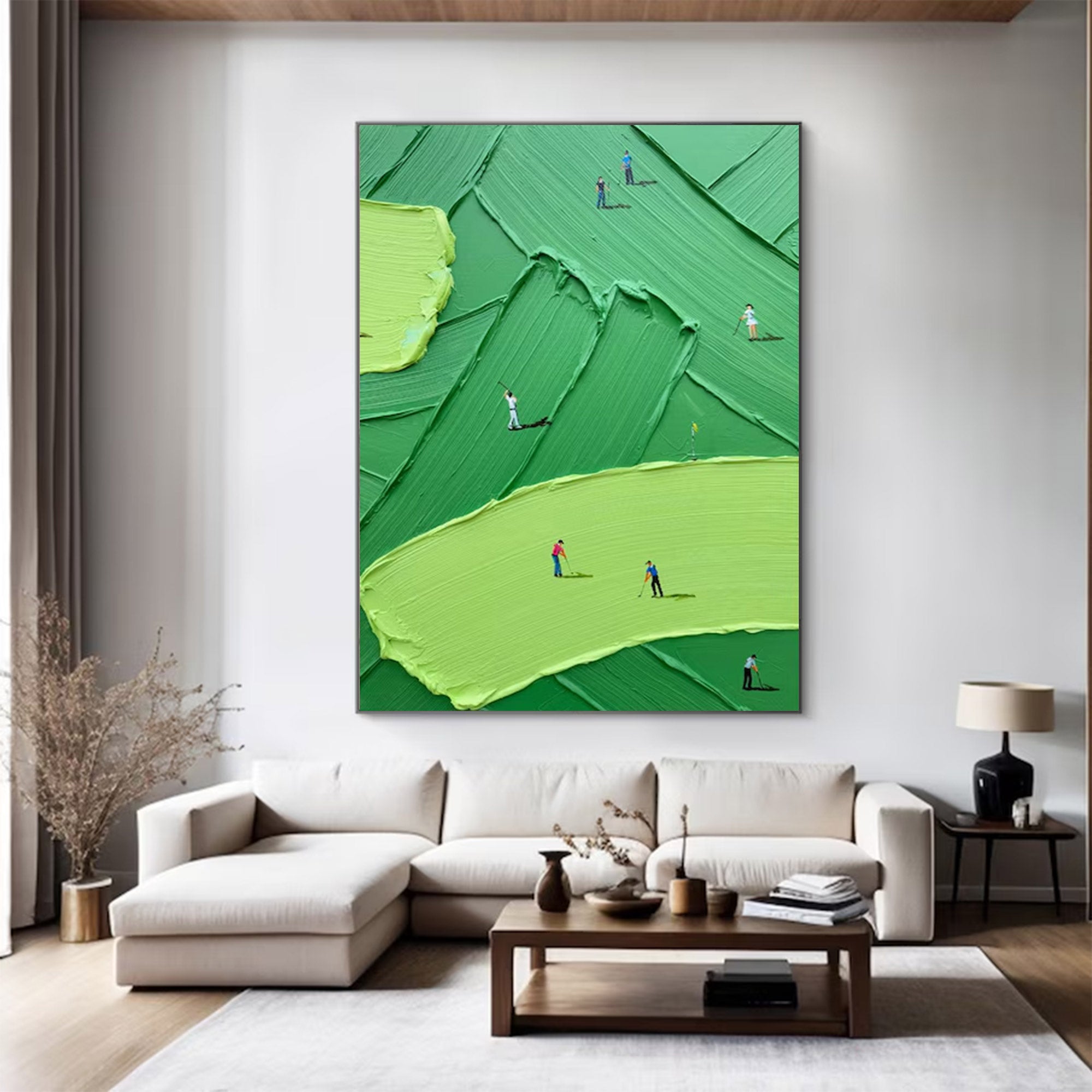Large Whimsical Golf Art Painting | MuroArt #WG 098