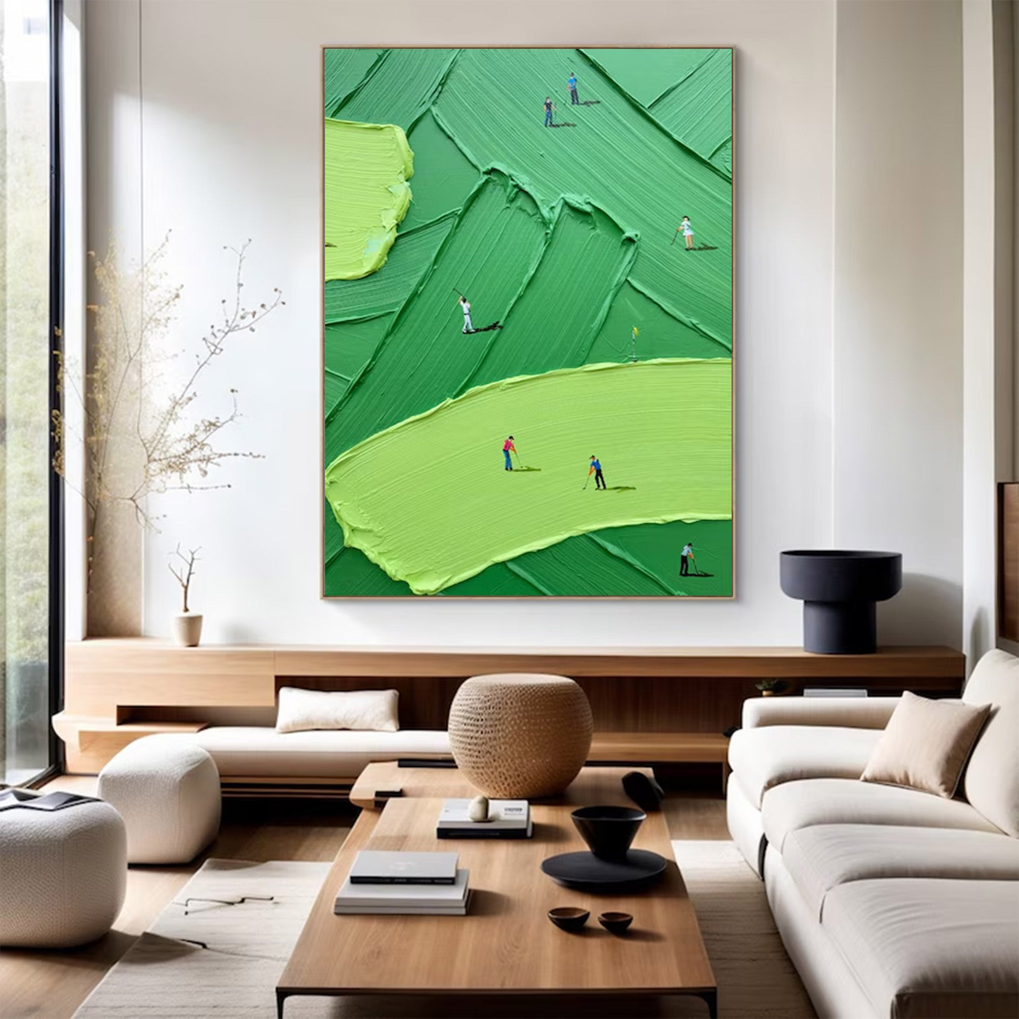 Large Whimsical Golf Art Painting | MuroArt #WG 098