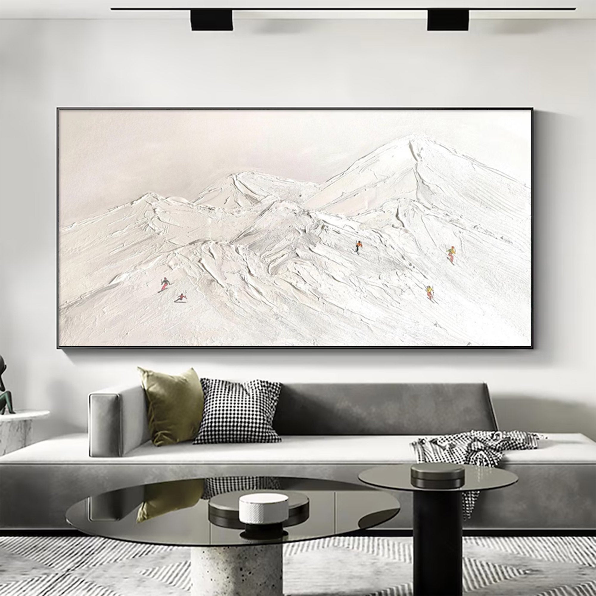 Large Contemporary Textured Winter Art | MuroArt #WGA 036