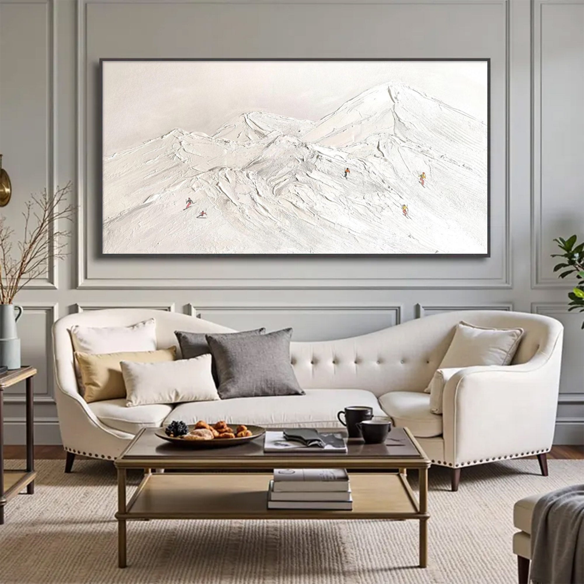 Large Contemporary Textured Winter Art | MuroArt #WGA 036