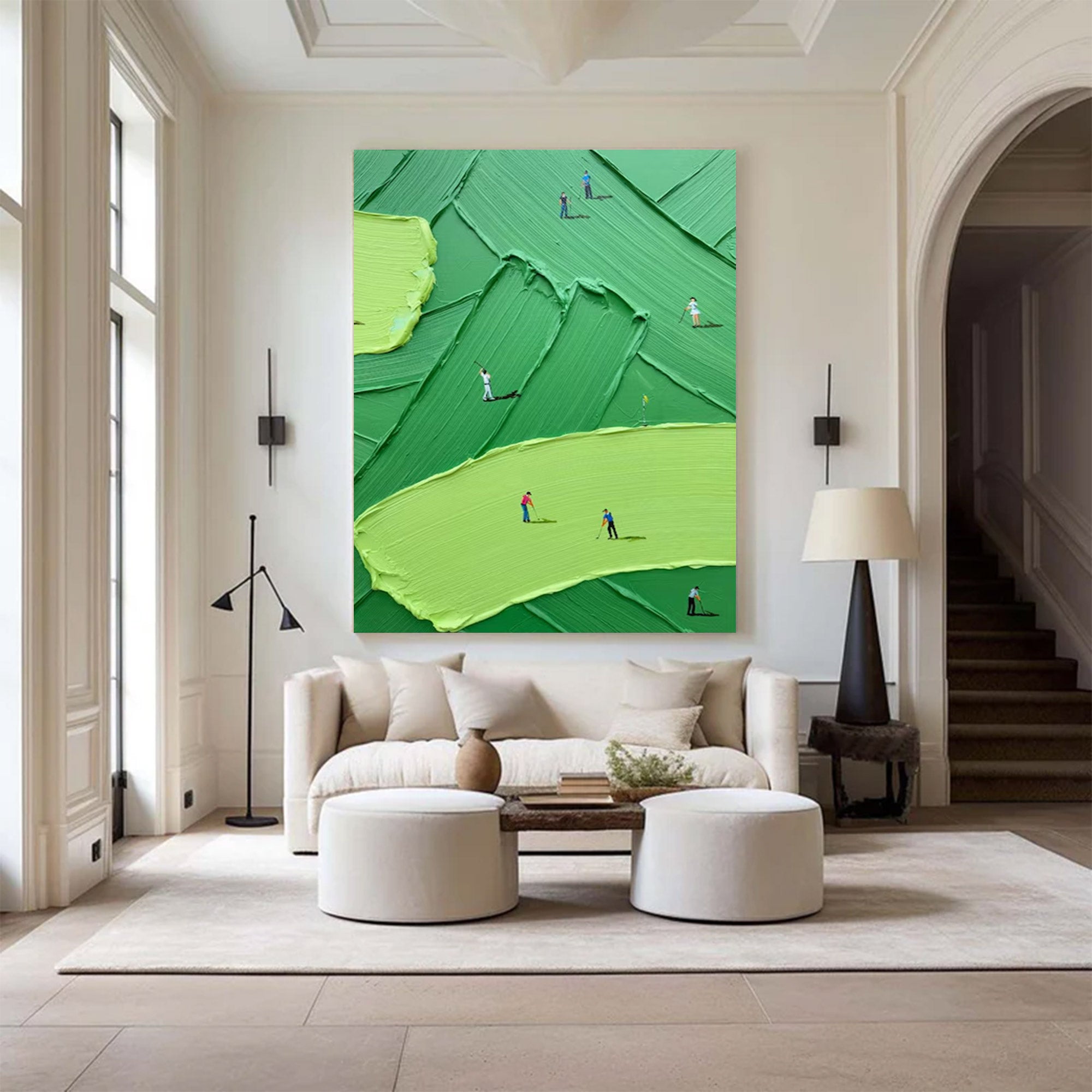 Large Whimsical Golf Art Painting | MuroArt #WG 098