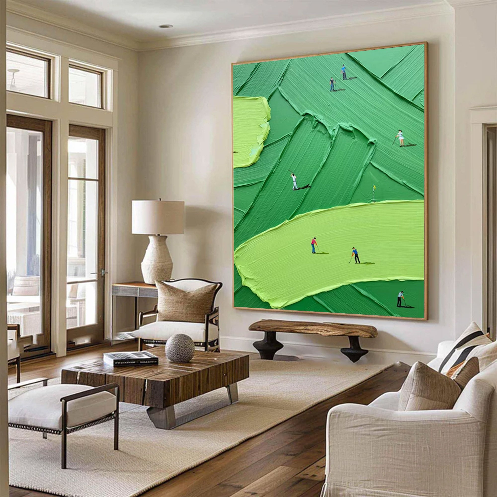 Large Whimsical Golf Art Painting | MuroArt #WG 098
