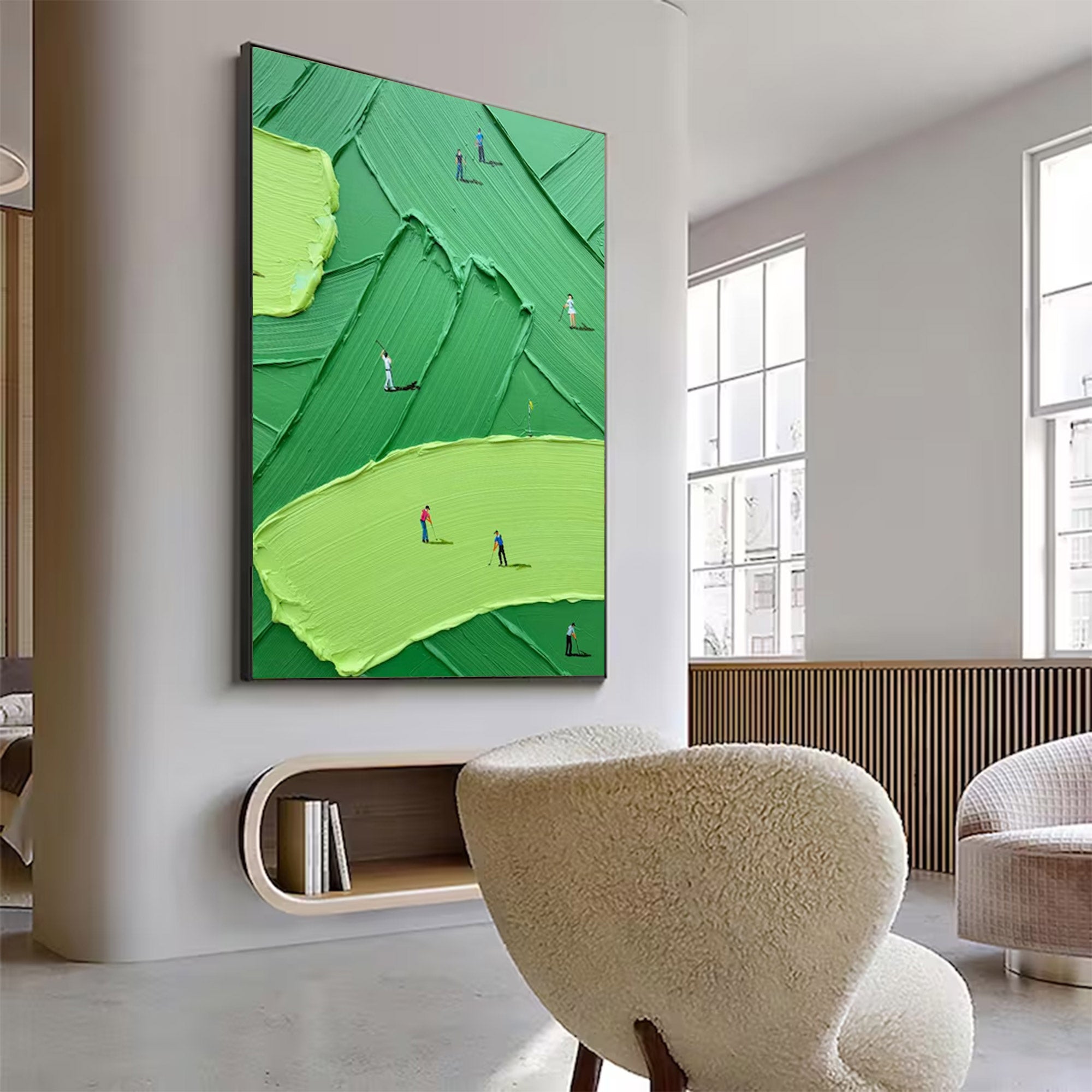 Large Whimsical Golf Art Painting | MuroArt #WG 098