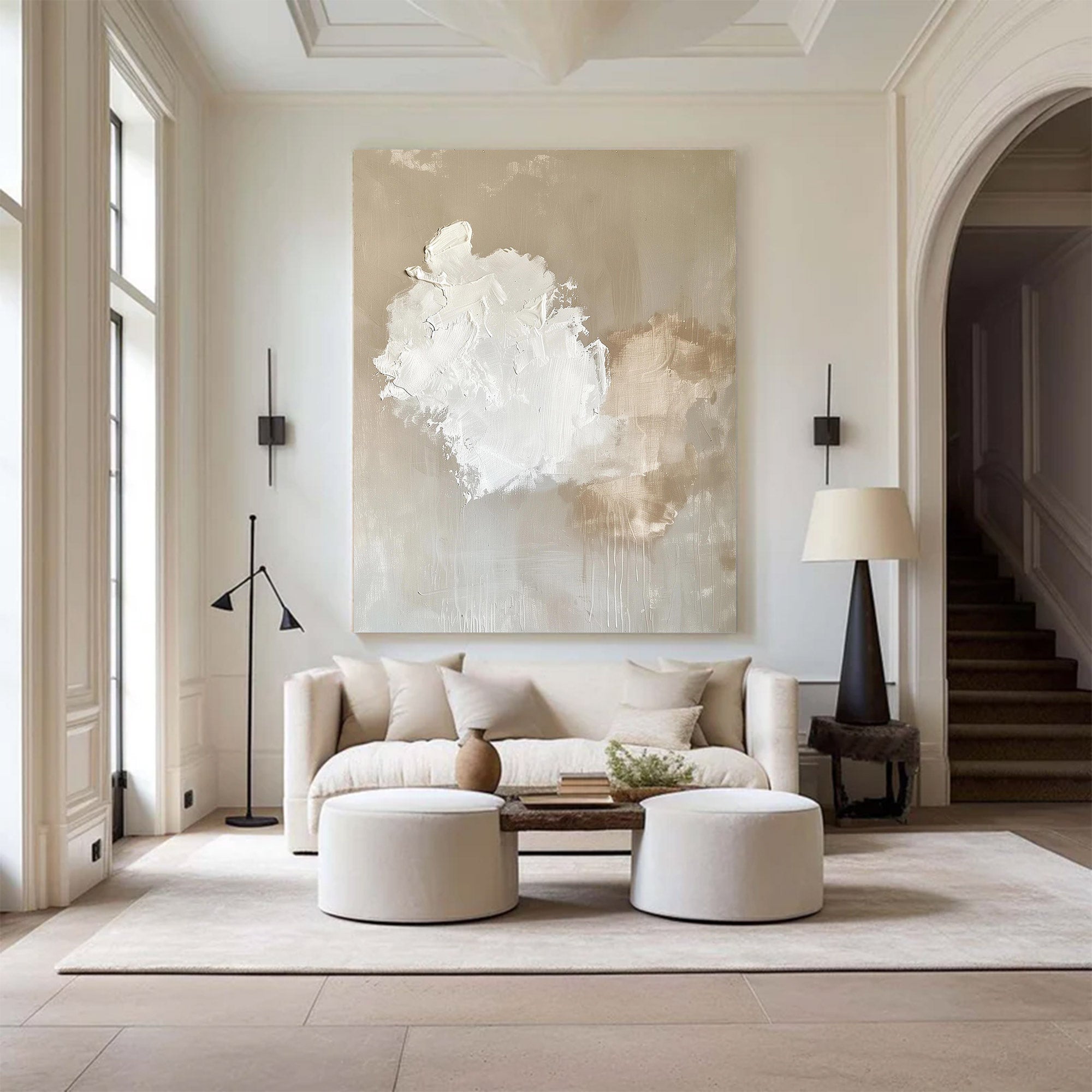 Large Abstract Textured Cloud Art | MuroArt #WG 121