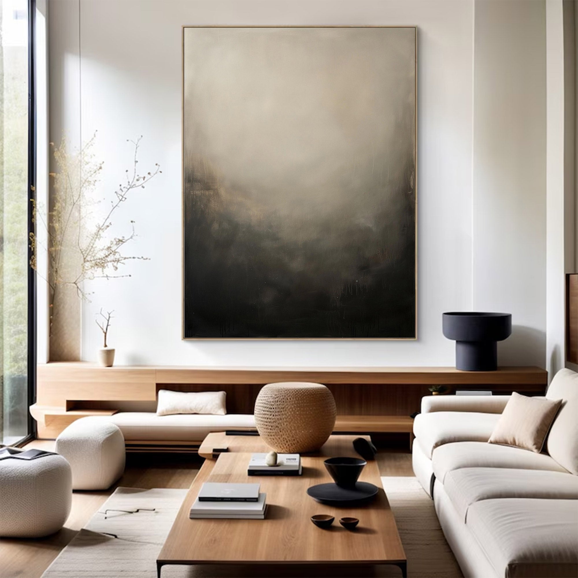 Modern Large Abstract Monochrome Art | MuroArt #WG 123