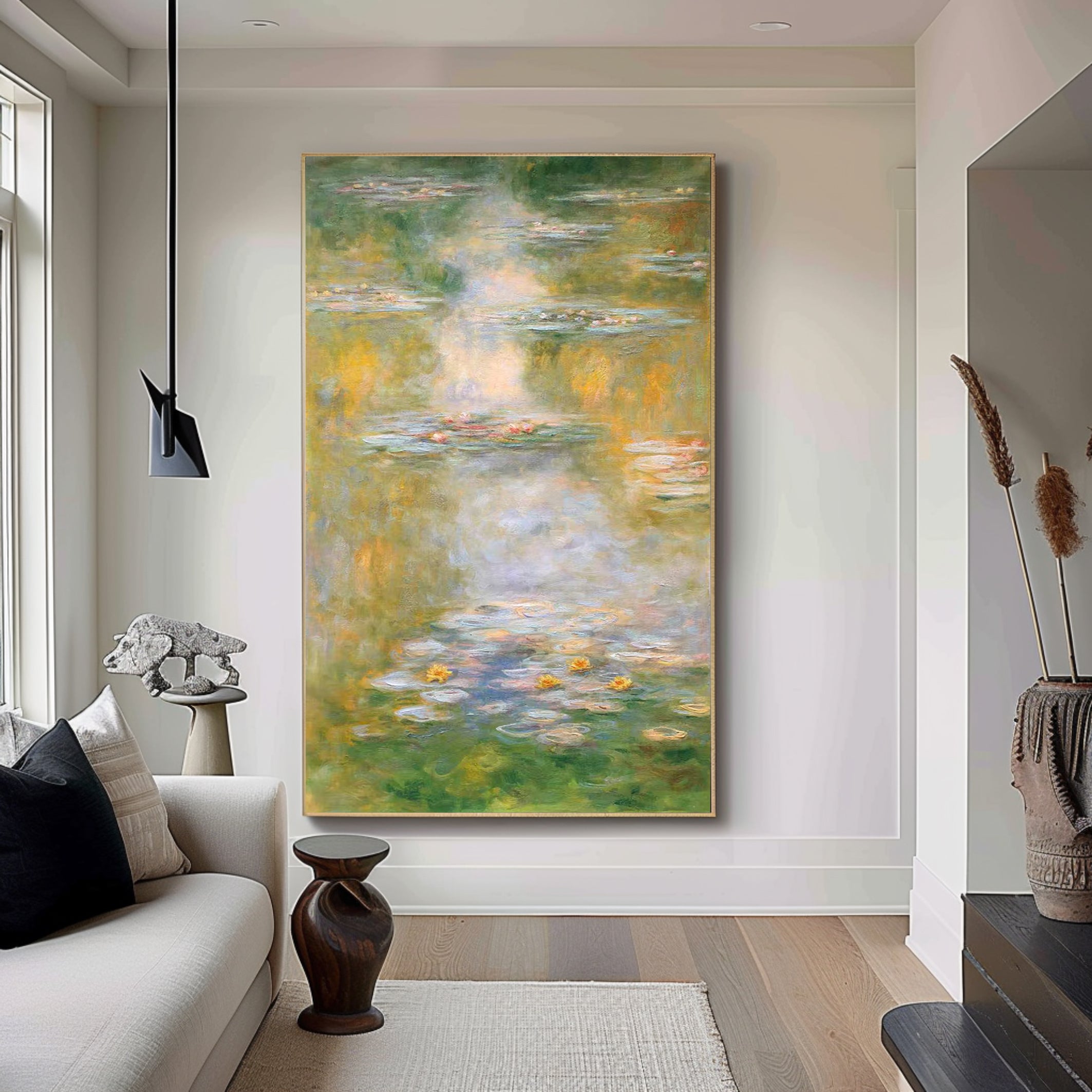 Monet Inspired Water Lilies, Impressionist Cascade #BGA 178