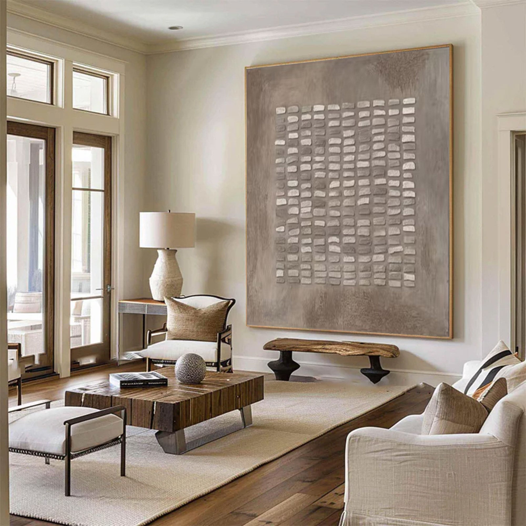 Large Abstract Textured Grid Art | MuroArt #WG 124