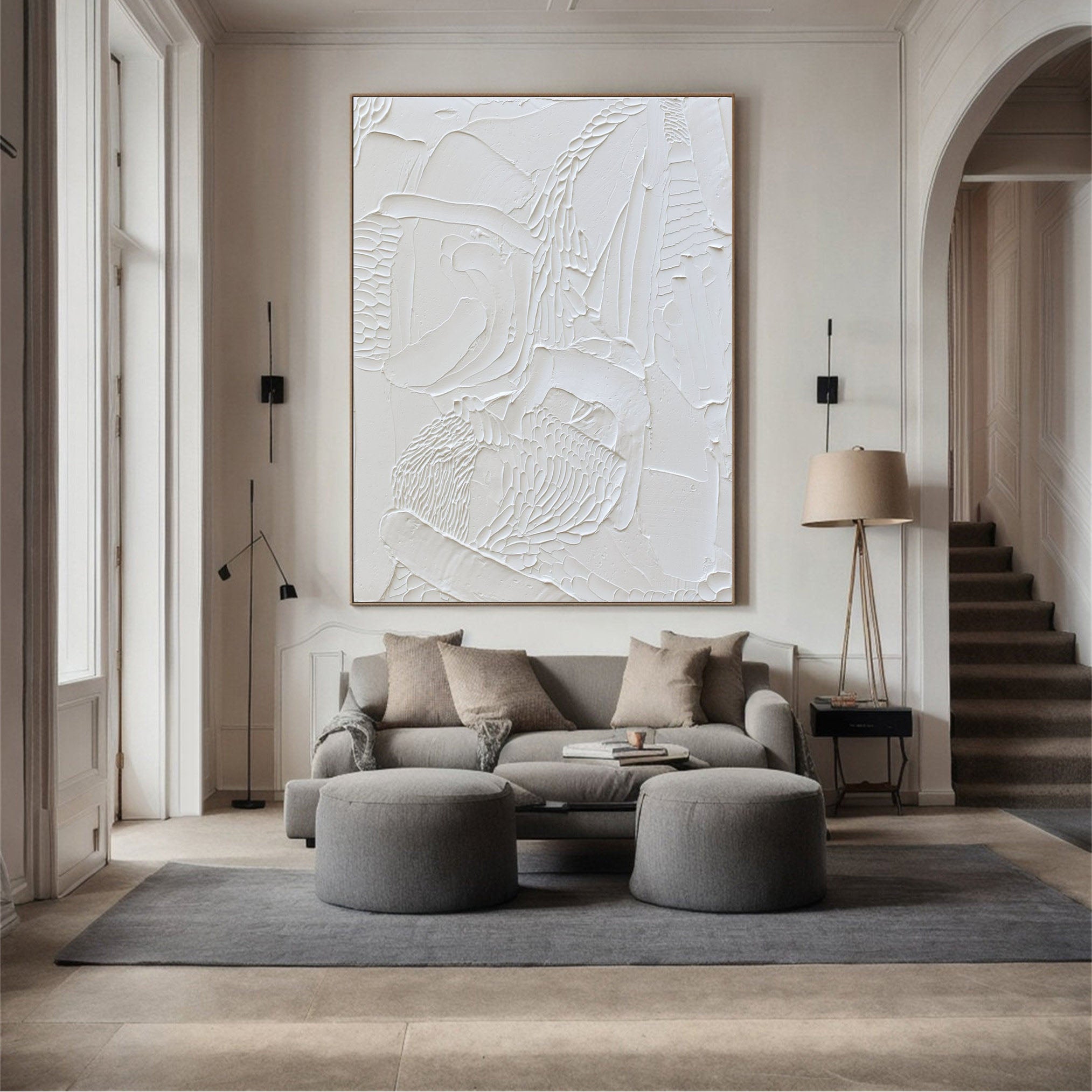 White Minimalist Painting #WM 025