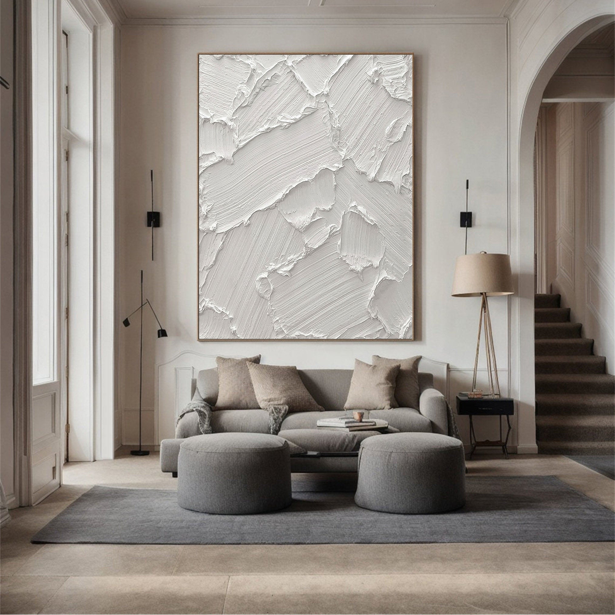 White Minimalist Painting #WM 026