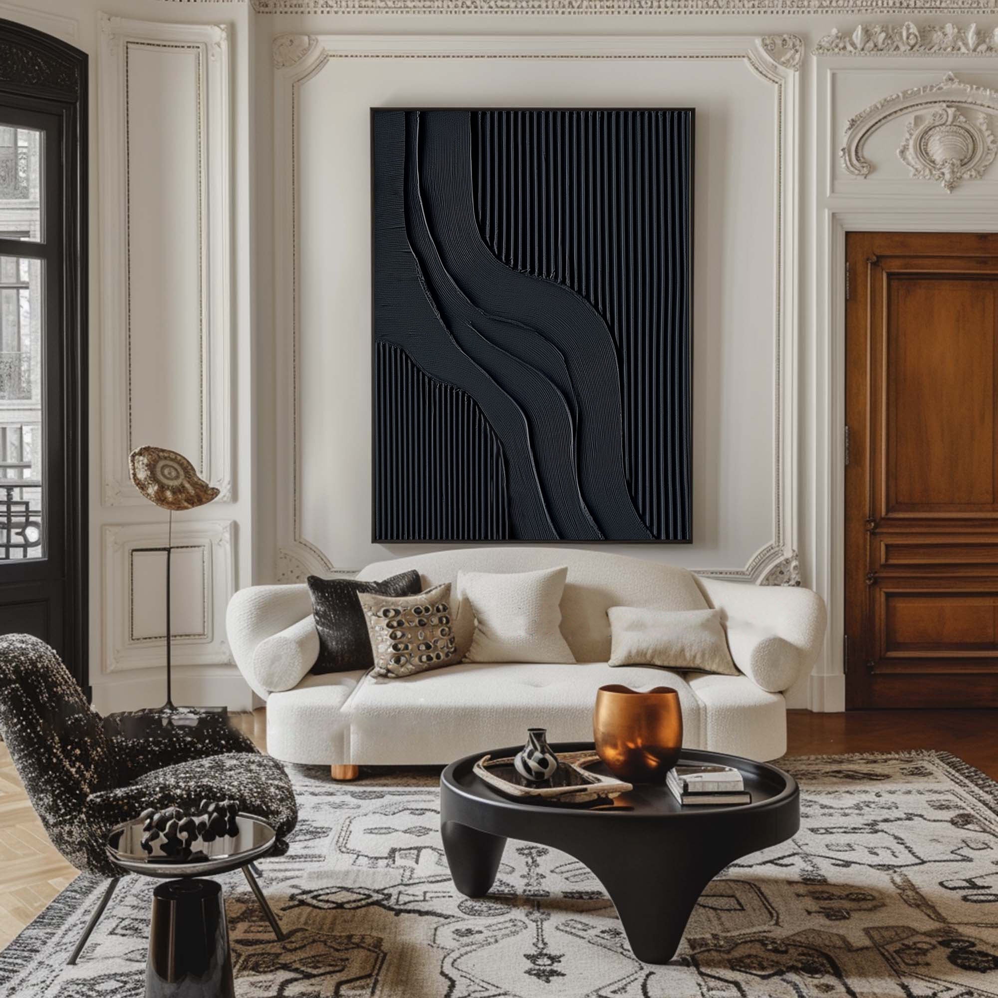 Black Minimalist Painting #BM 051