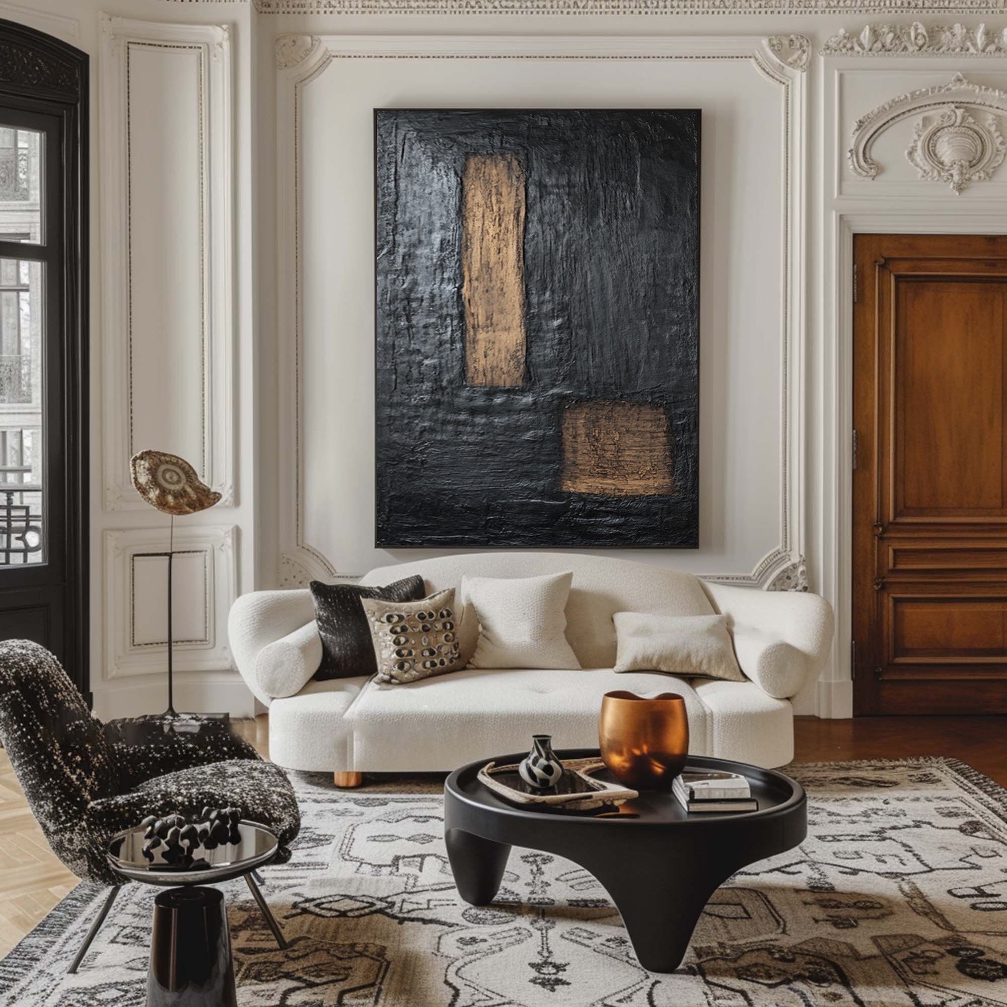 Gold and Black Artwork | Rich Textures #BBA 096