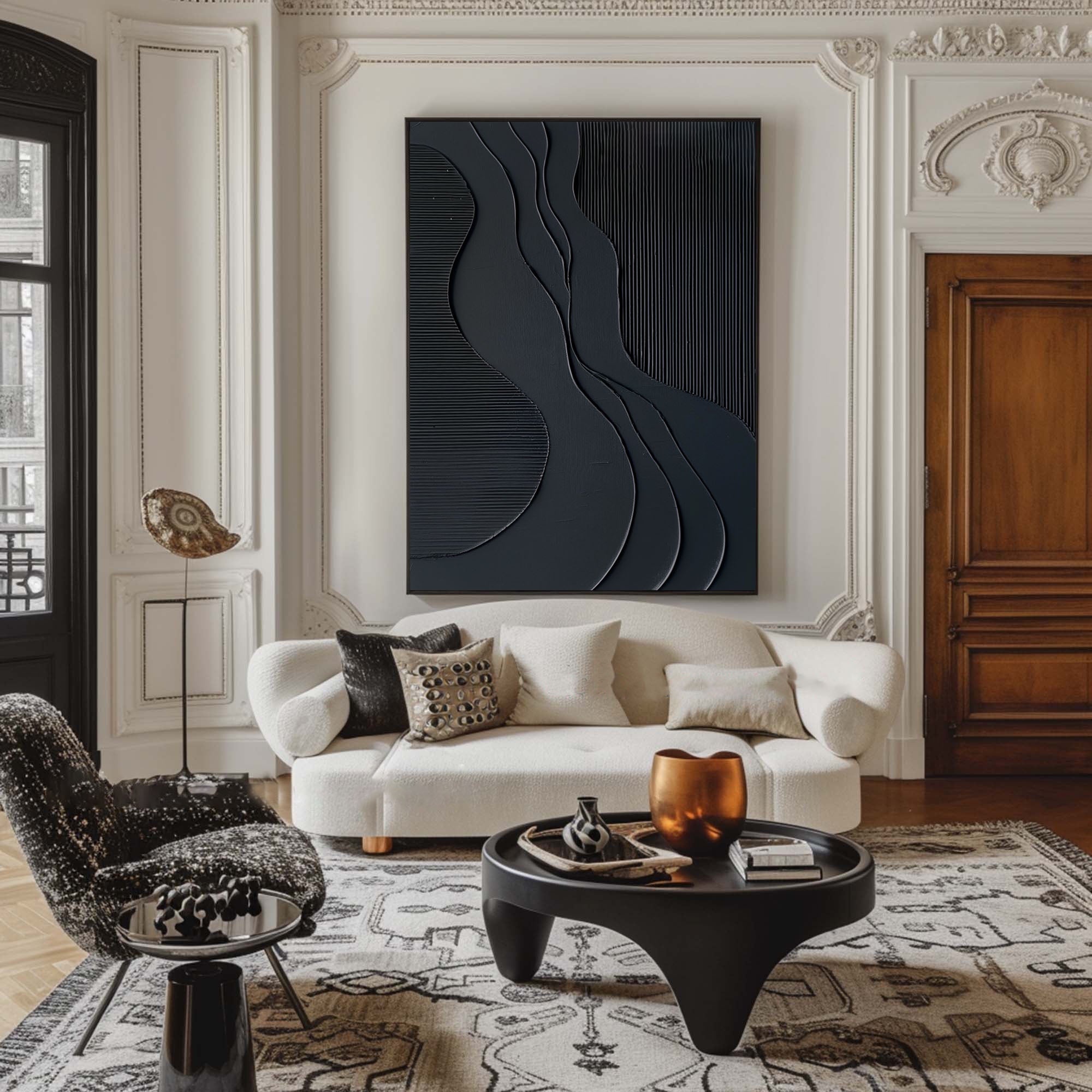 Black Minimalist Painting #BM 053