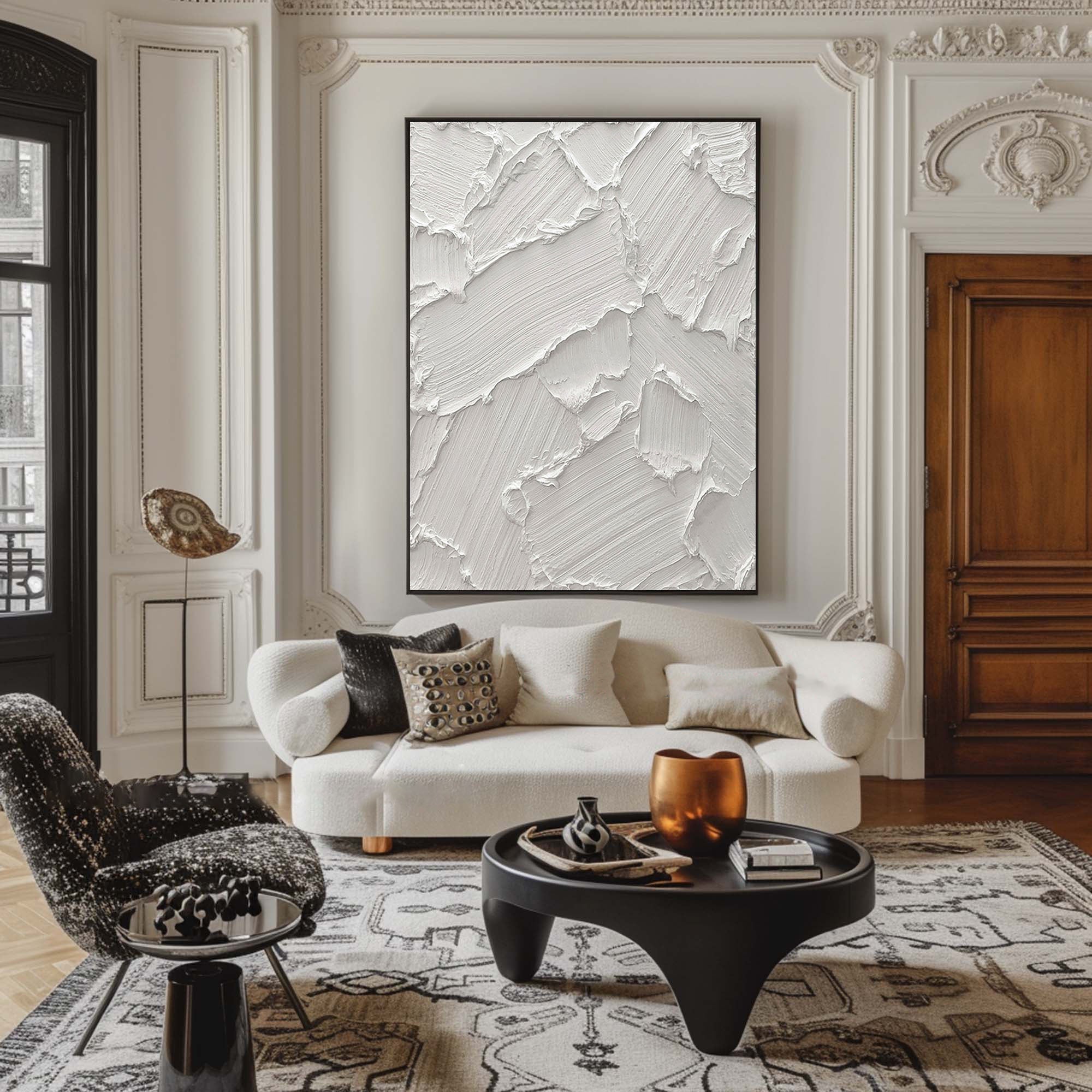 White Minimalist Painting #WM 026