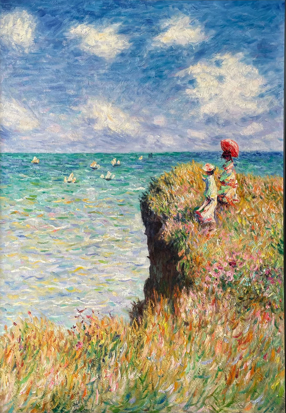 The Cliff Walk at Pourville, Inspired by Monet #BGA 174