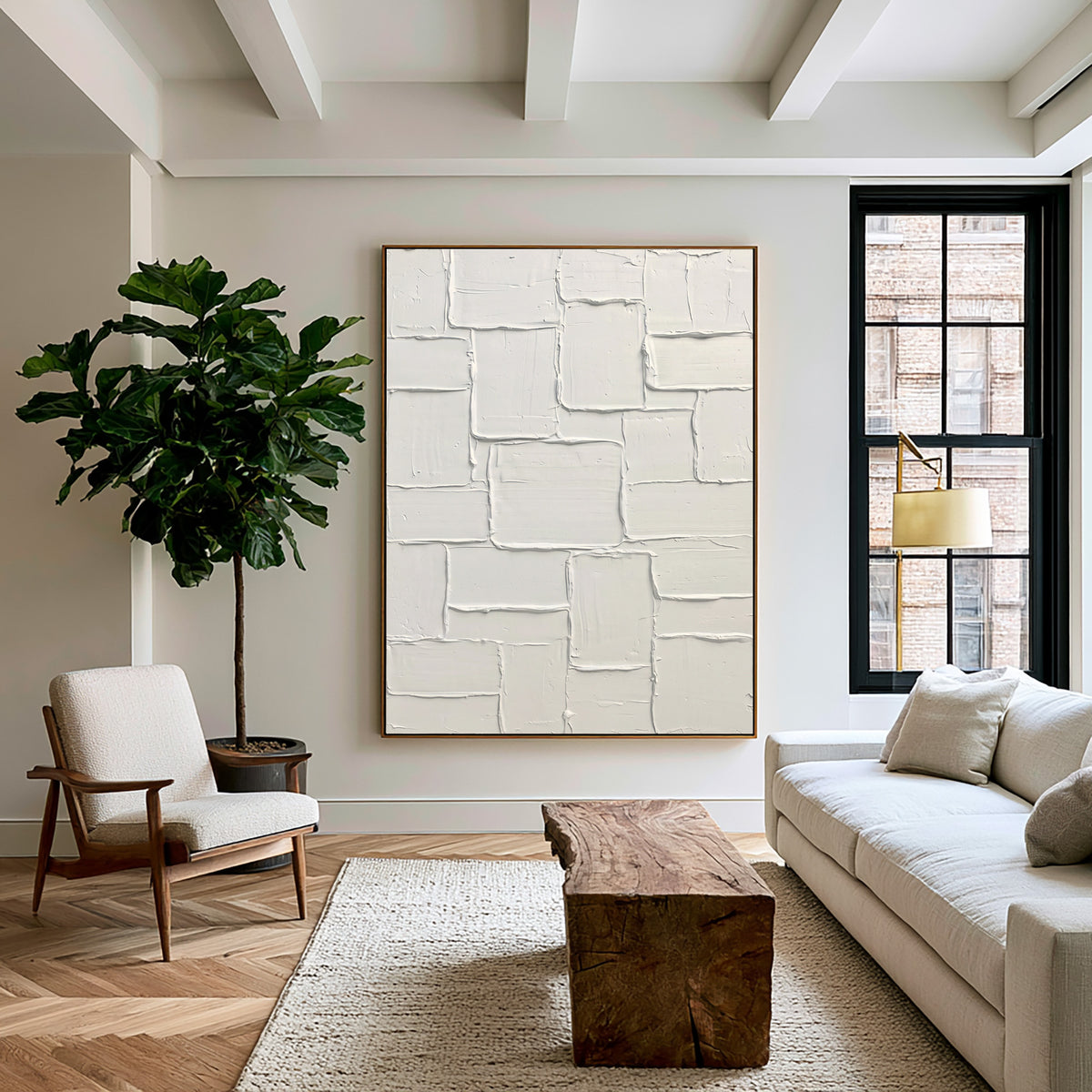 A Study In Layered Geometry Large White Abstract Textured Wall Art Sculptural Relief Modern Interior