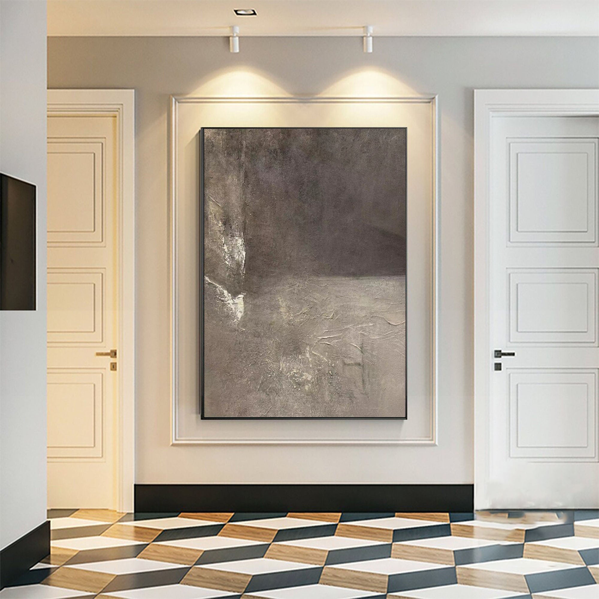 Beige & Brown Abstract Painting #BBA 064