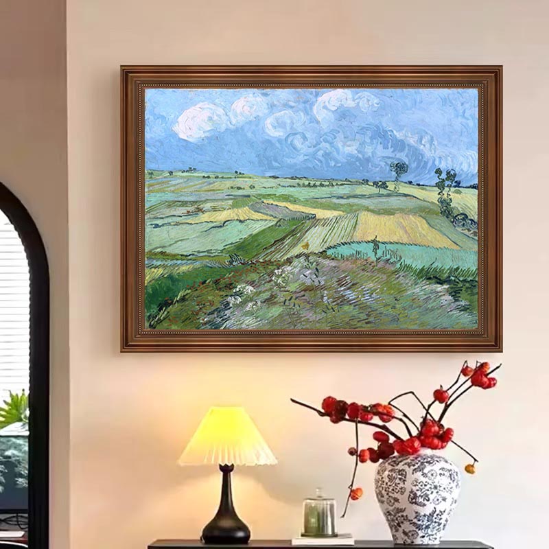 Landscape at Auvers in the Rain, Vincent Van Gogh Inspired #BGA 105