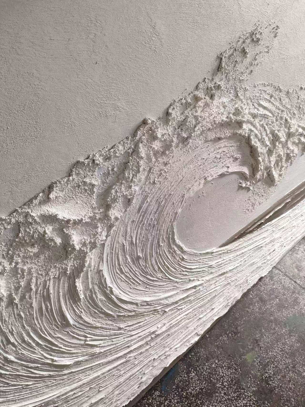 High-End 3D Wave Painting Luxury Wall Decor for Elegant Interiors #BBM 047
