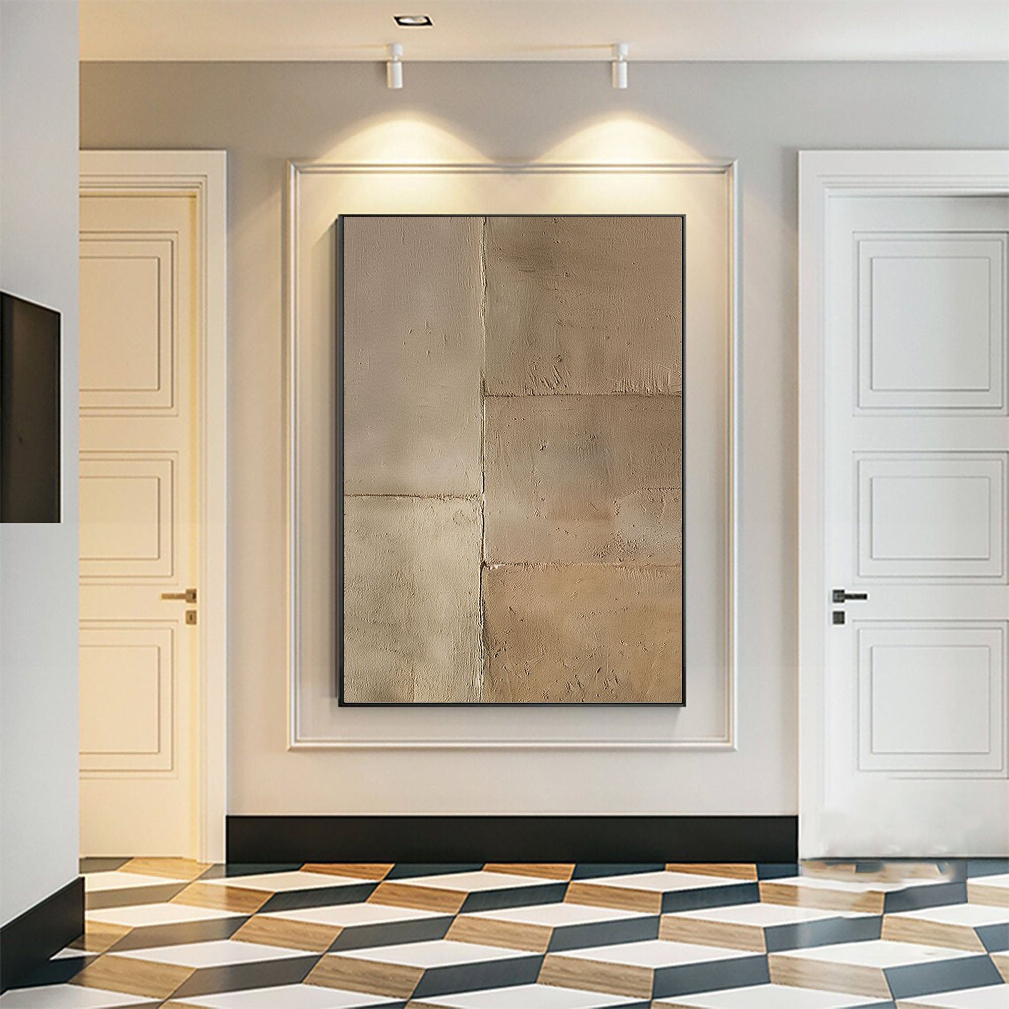 Beige & Brown Abstract Painting #BBA 063