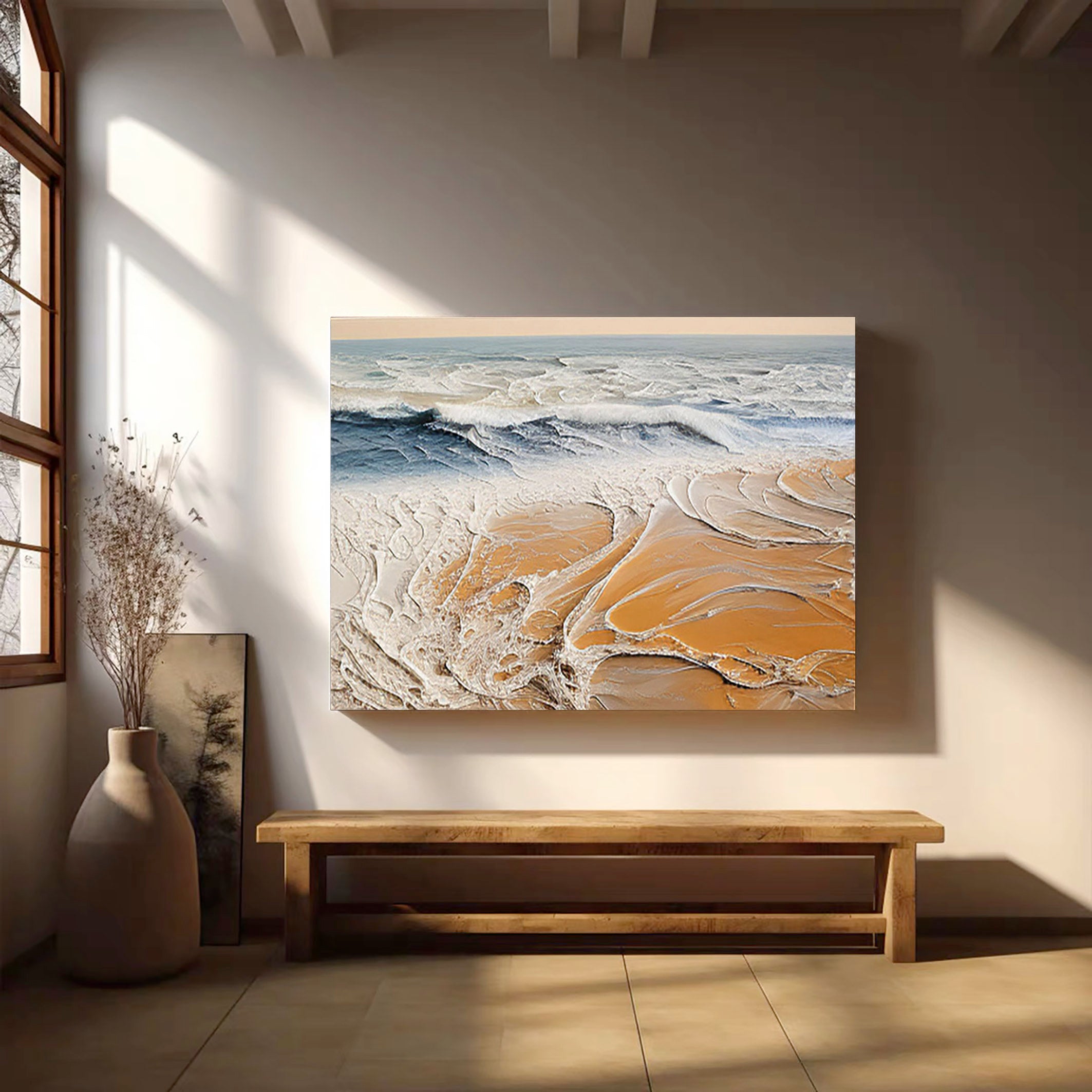 Beige & Brown Minimalist Painting #BBM 016