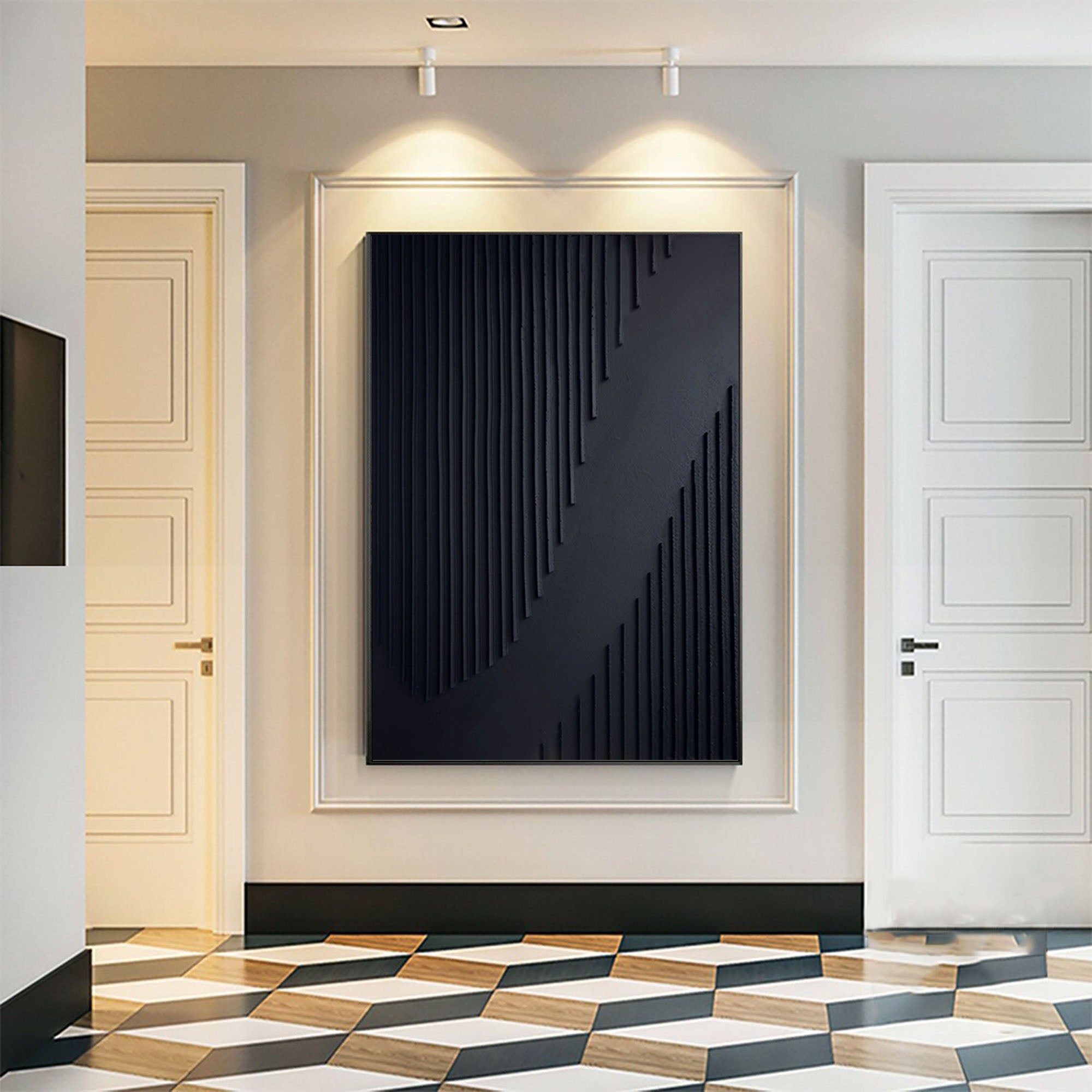 Black Minimalist Painting #BM 070