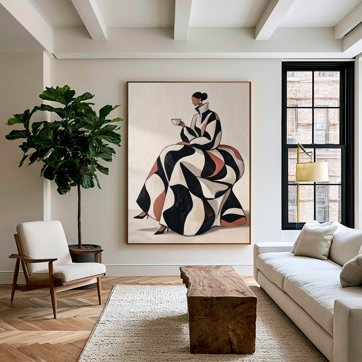 Fashion Inspired Woman Art Modern Portrait Wall Decor