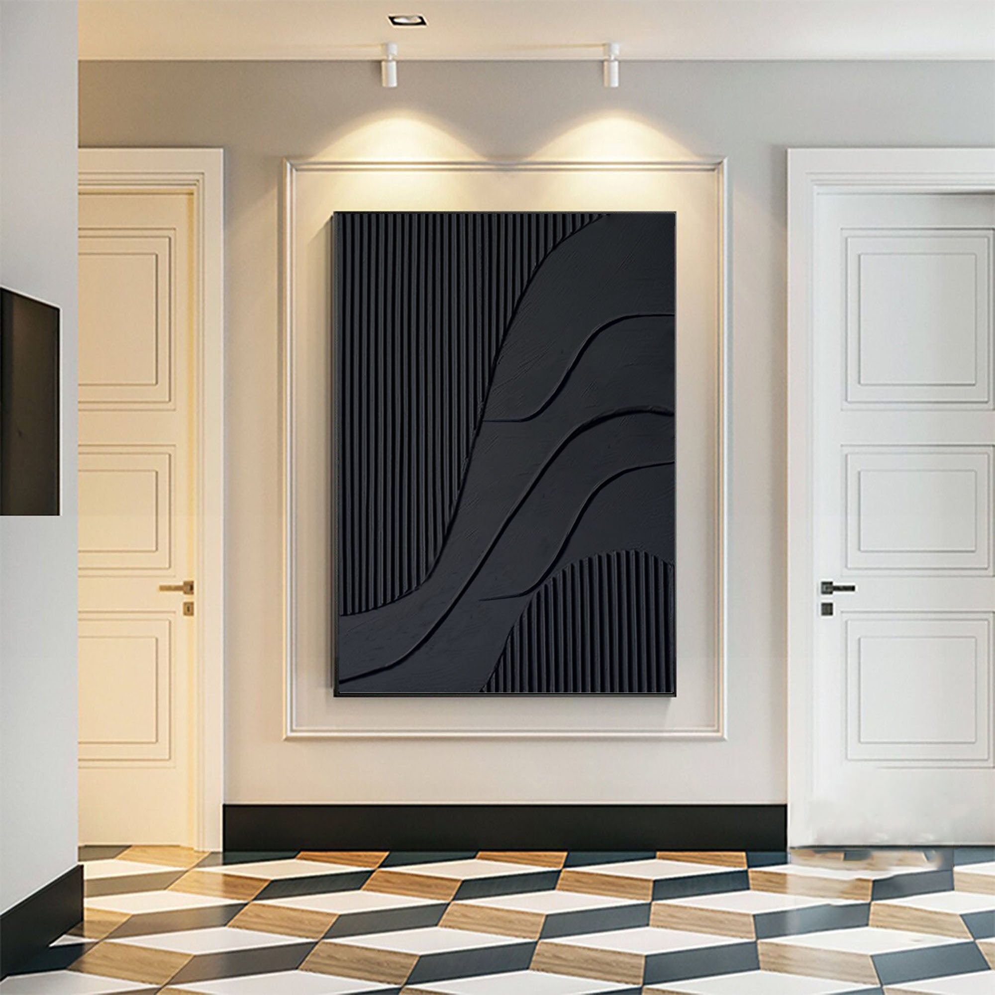 Black Minimalist Painting #BM 073