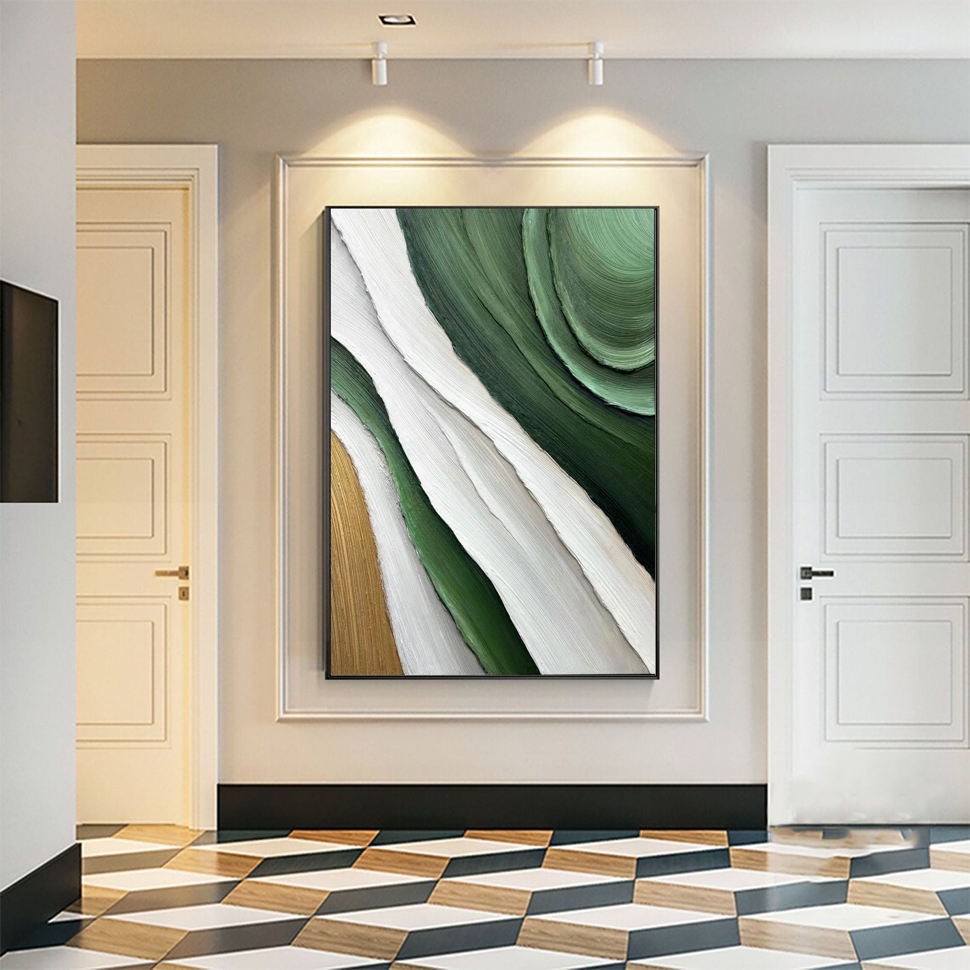 Green Minimalist Painting #GM 013