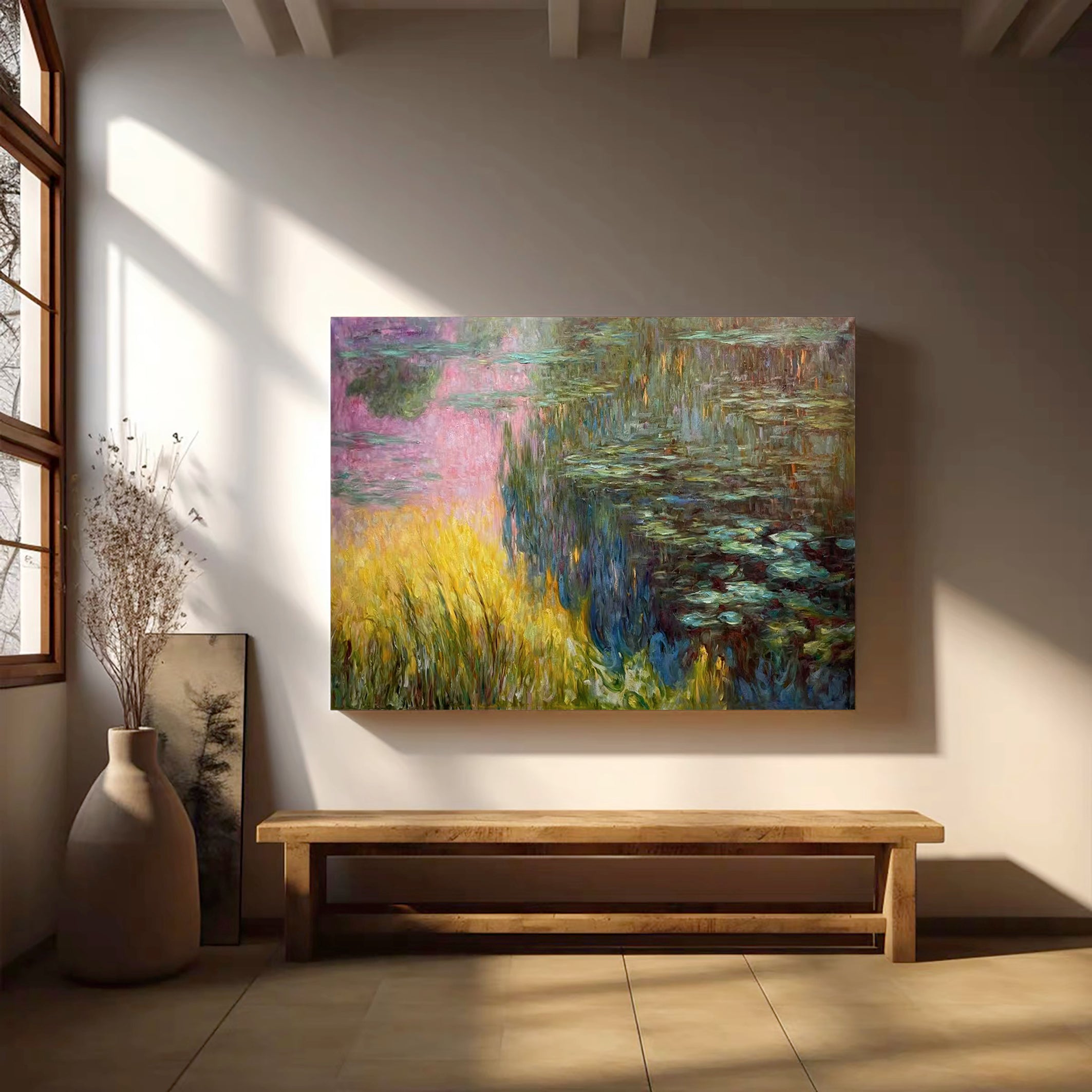 Monet-Esque Lilies, Impressionistic Water Garden #BGA 183