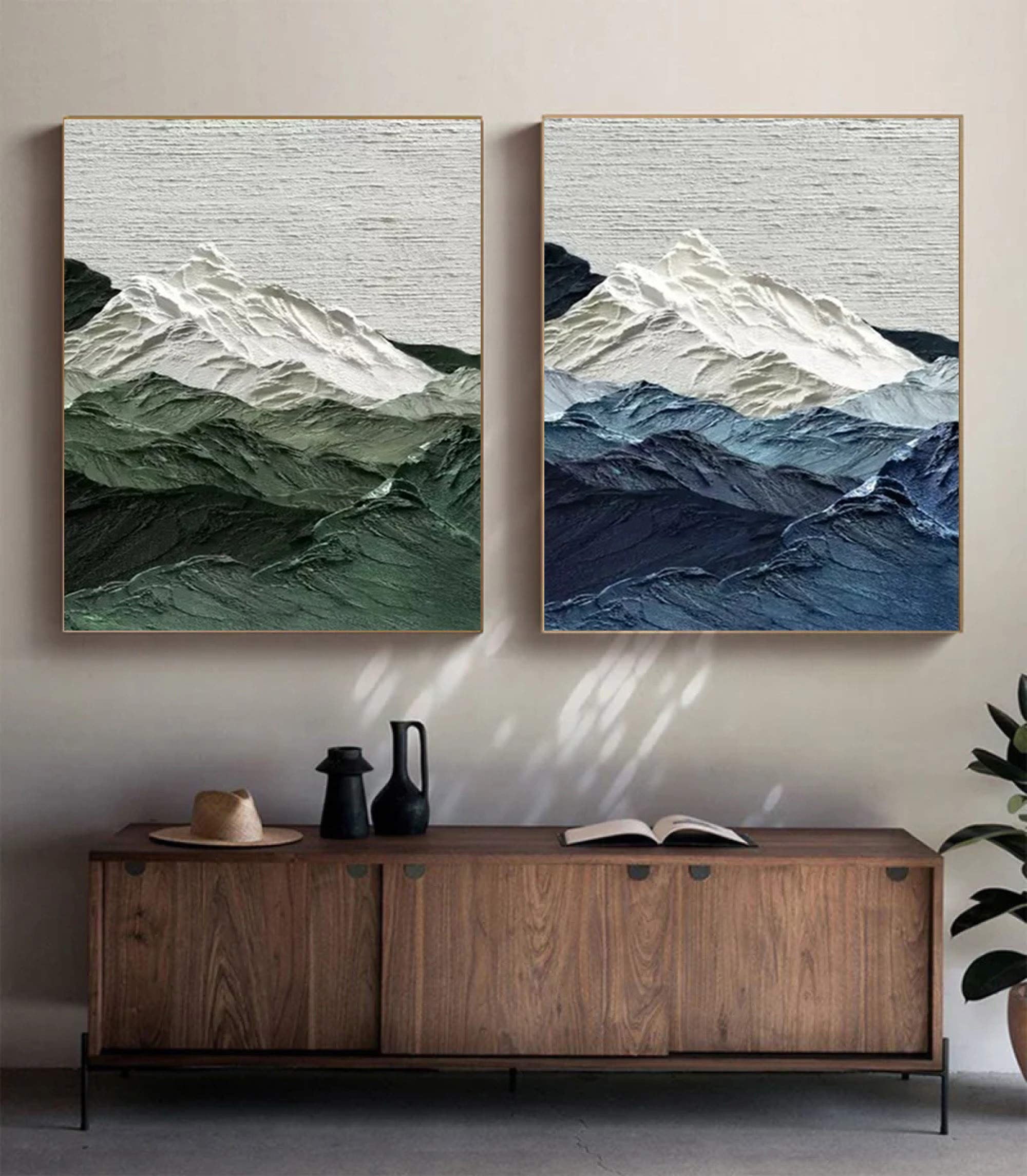 Mountain Relief: Textured 3D Abstract, Mountain Landscape Set #BGA 212