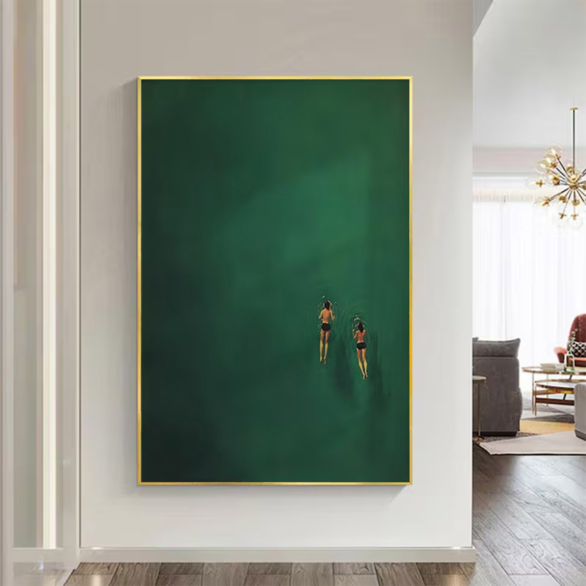 Large Tranquil Swimmers Art Painting | MuroArt #WG 099