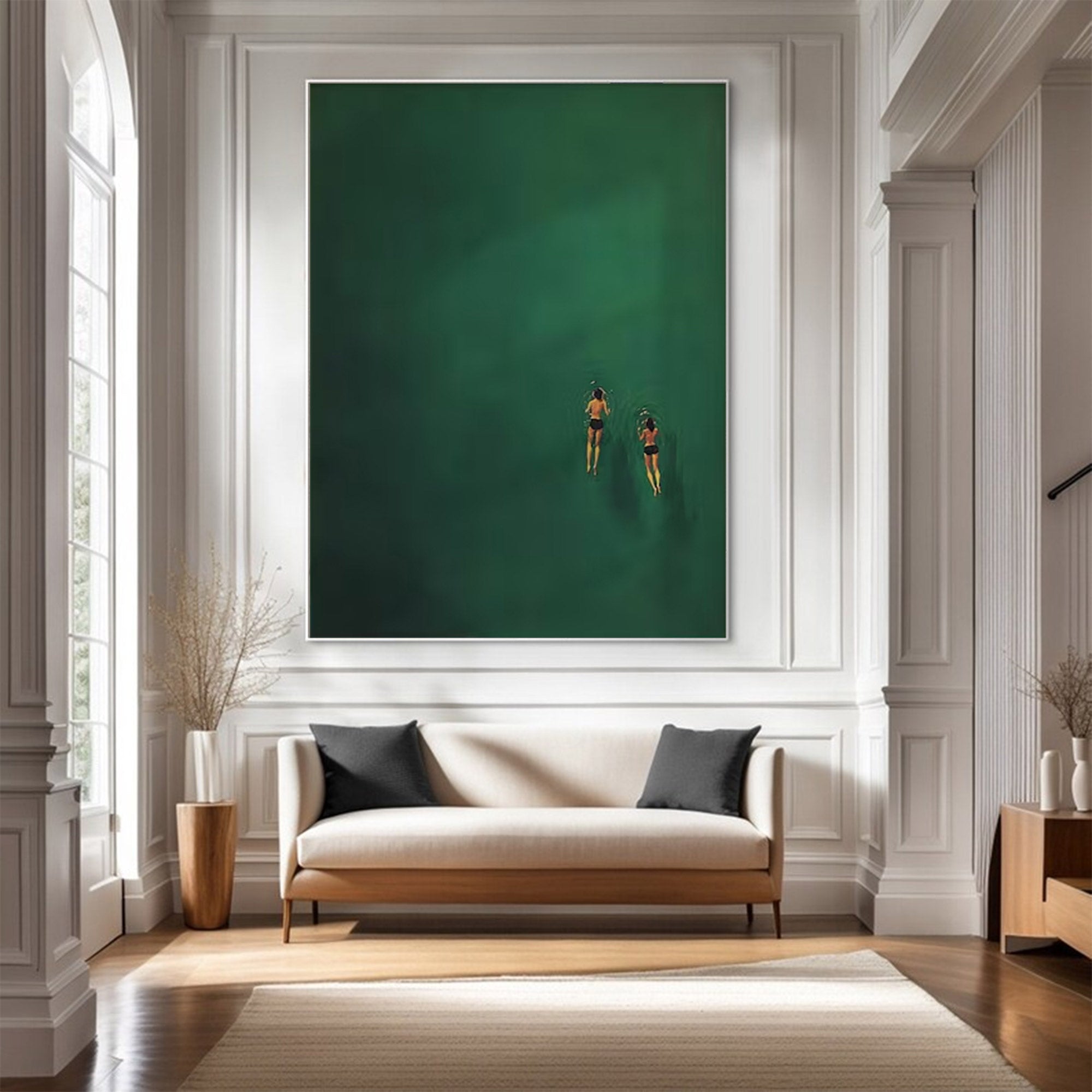 Large Tranquil Swimmers Art Painting | MuroArt #WG 099