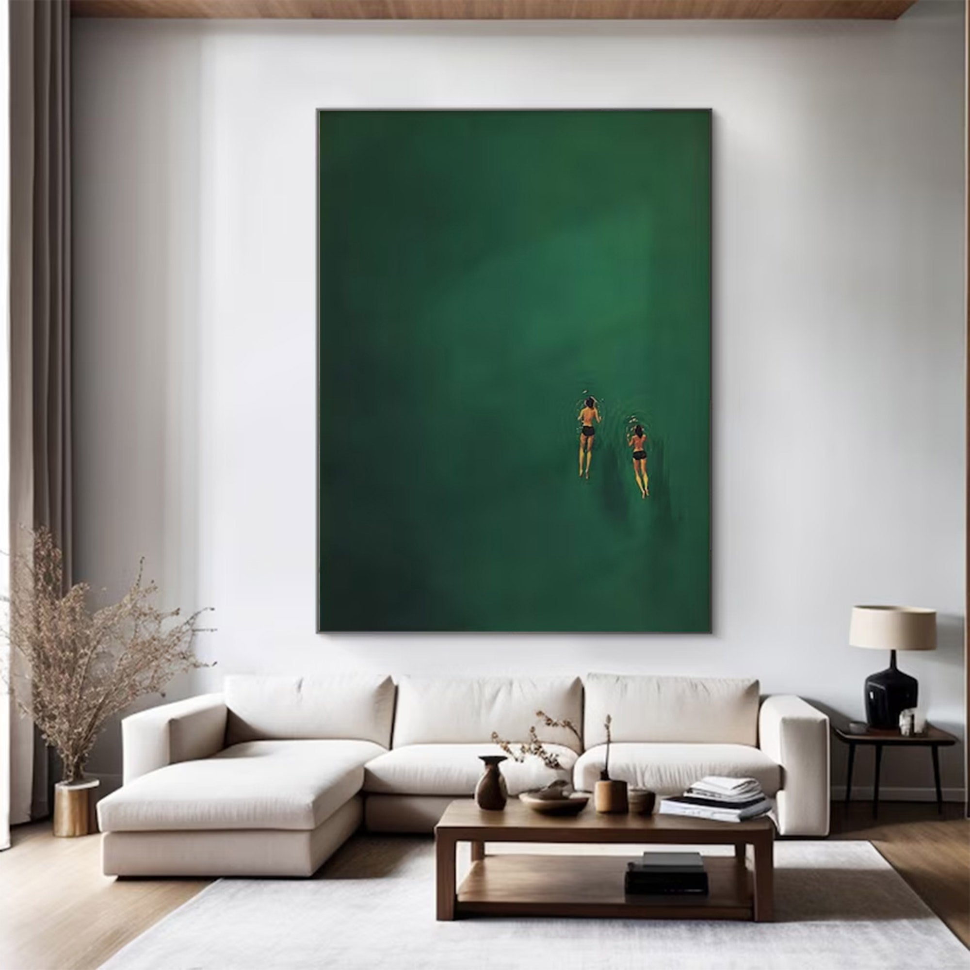 Large Tranquil Swimmers Art Painting | MuroArt #WG 099