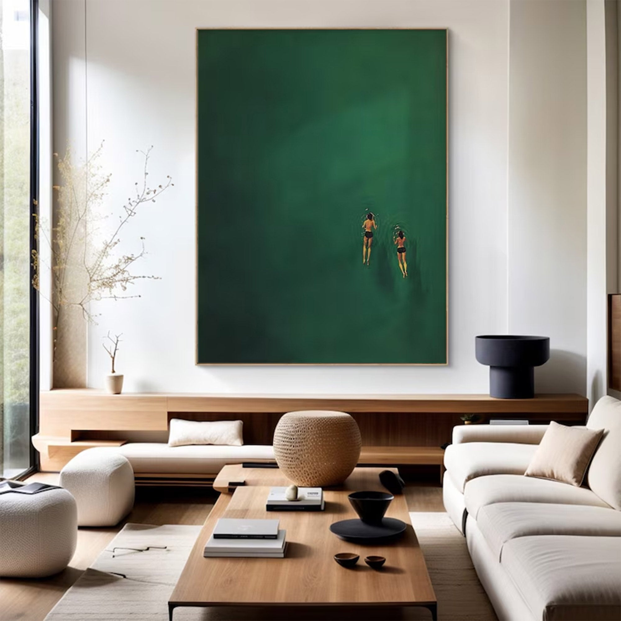 Large Tranquil Swimmers Art Painting | MuroArt #WG 099